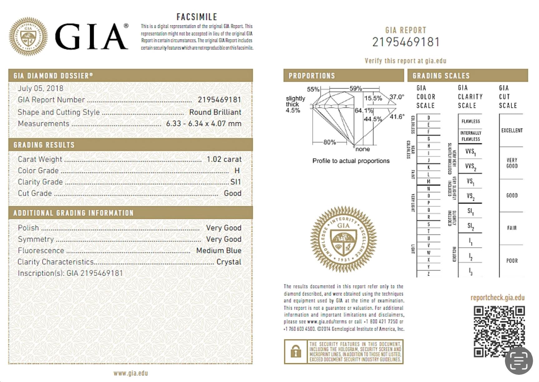 Classic MICHAEL BEAUDRY Platinum GIA Certified 1.02-ct Diamond Ring For Sale 3
