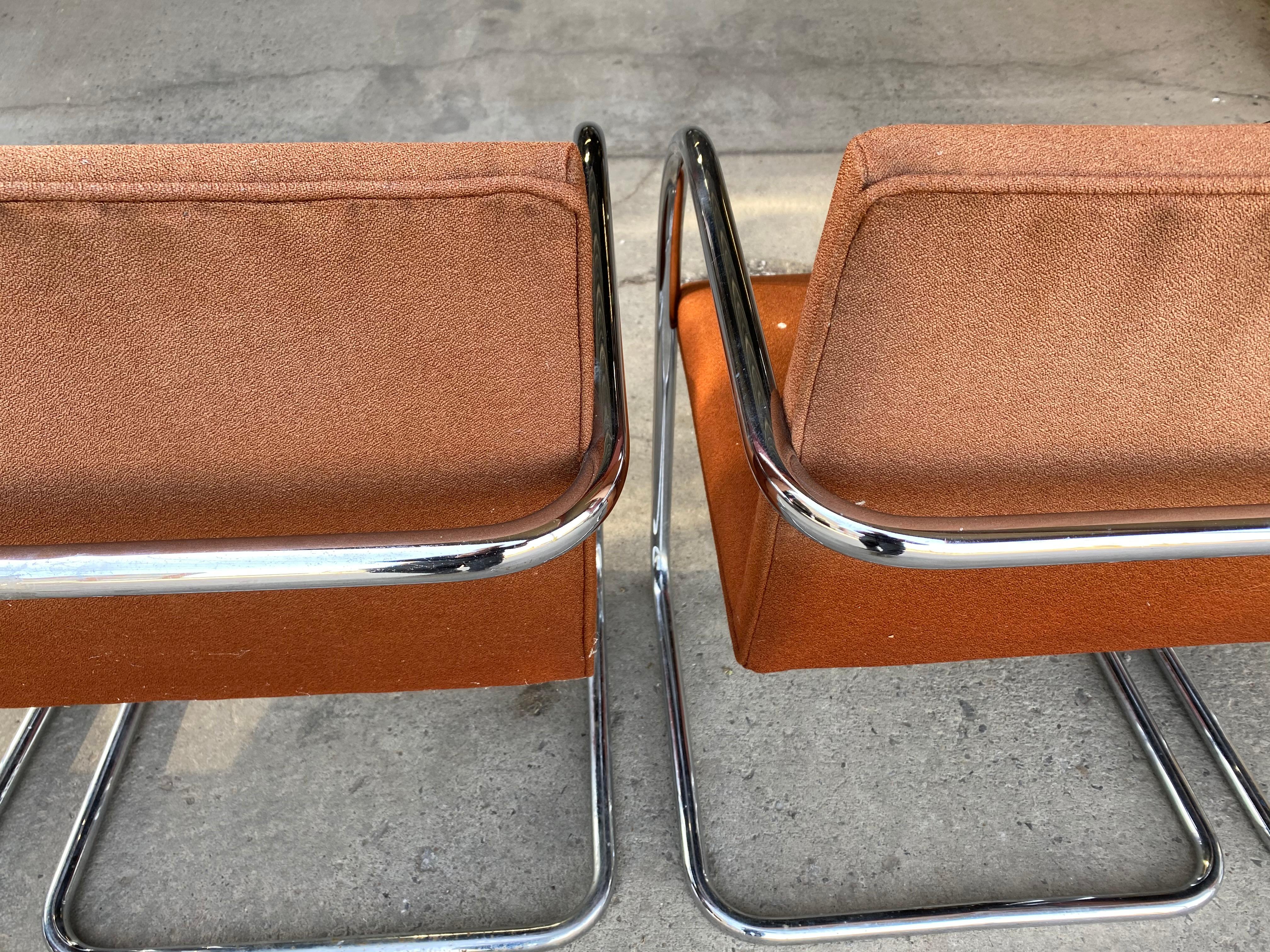 Bauhaus Classic Midcentury Brno Chairs by Mies van der Rohe for Gordon International For Sale