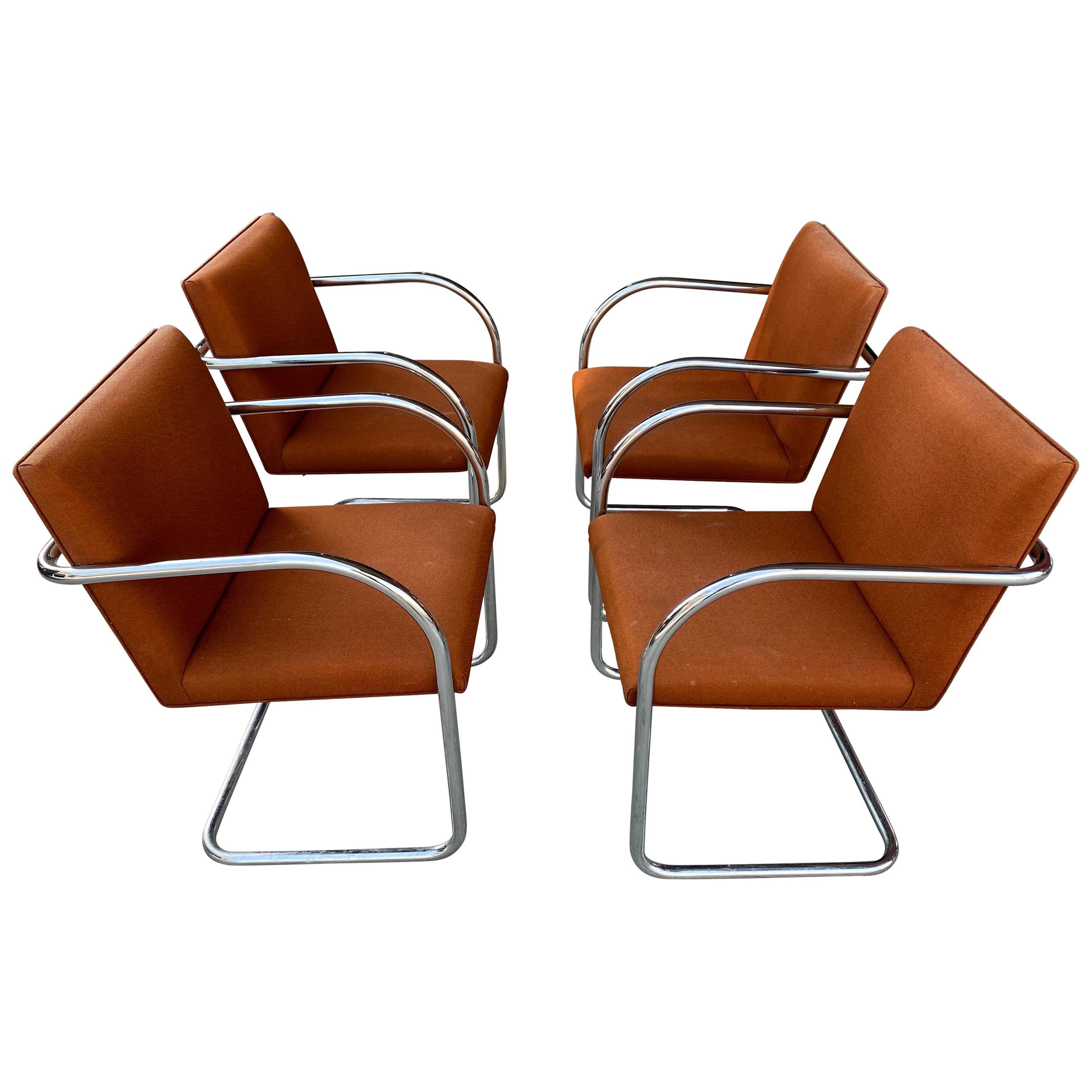 Classic Midcentury Brno Chairs by Mies van der Rohe for Gordon International