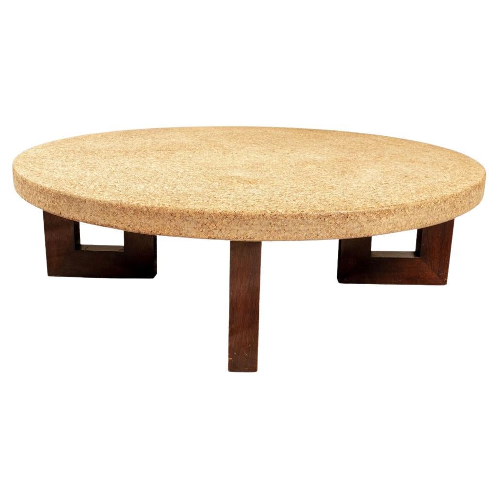 Classic Mid Century Cork Cocktail Table By Paul Frankl For Sale