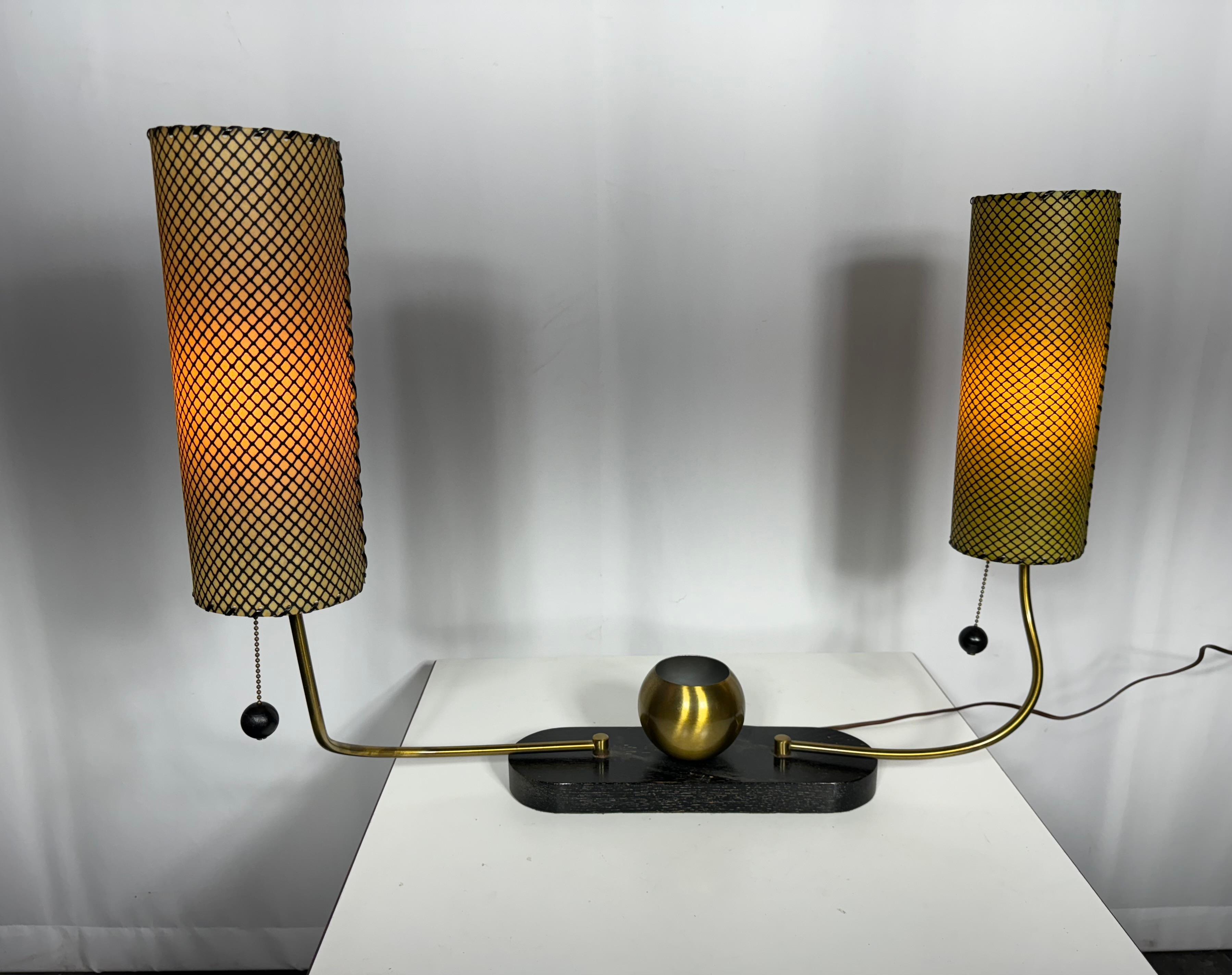 Mid-Century Modern Classic Mid Century Double Shade Desk/Table Lamp by Majestic Lamp Co.