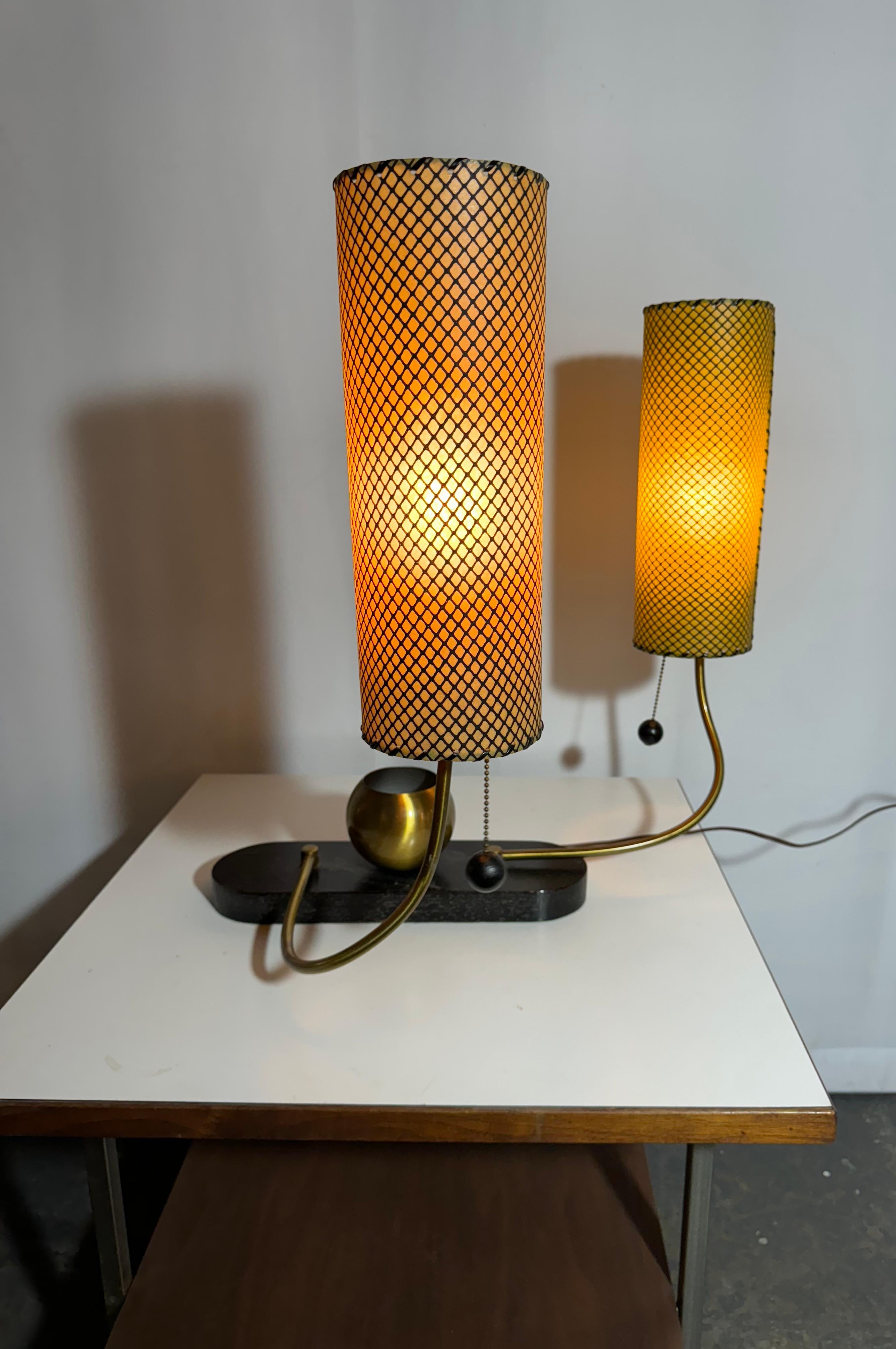 American Classic Mid Century Double Shade Desk/Table Lamp by Majestic Lamp Co.