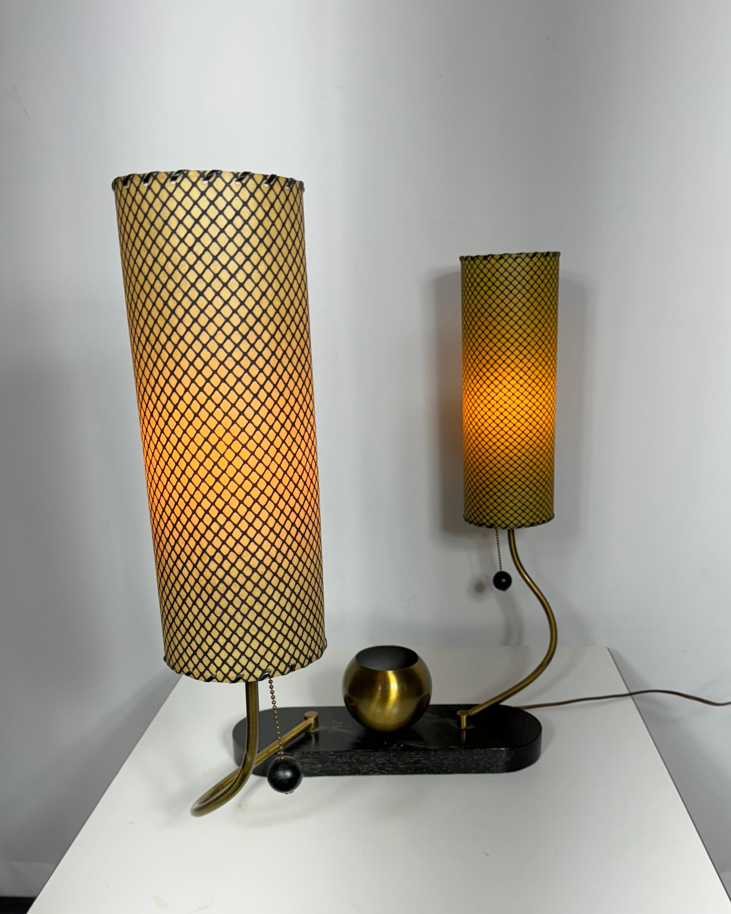Mid-20th Century Classic Mid Century Double Shade Desk/Table Lamp by Majestic Lamp Co.