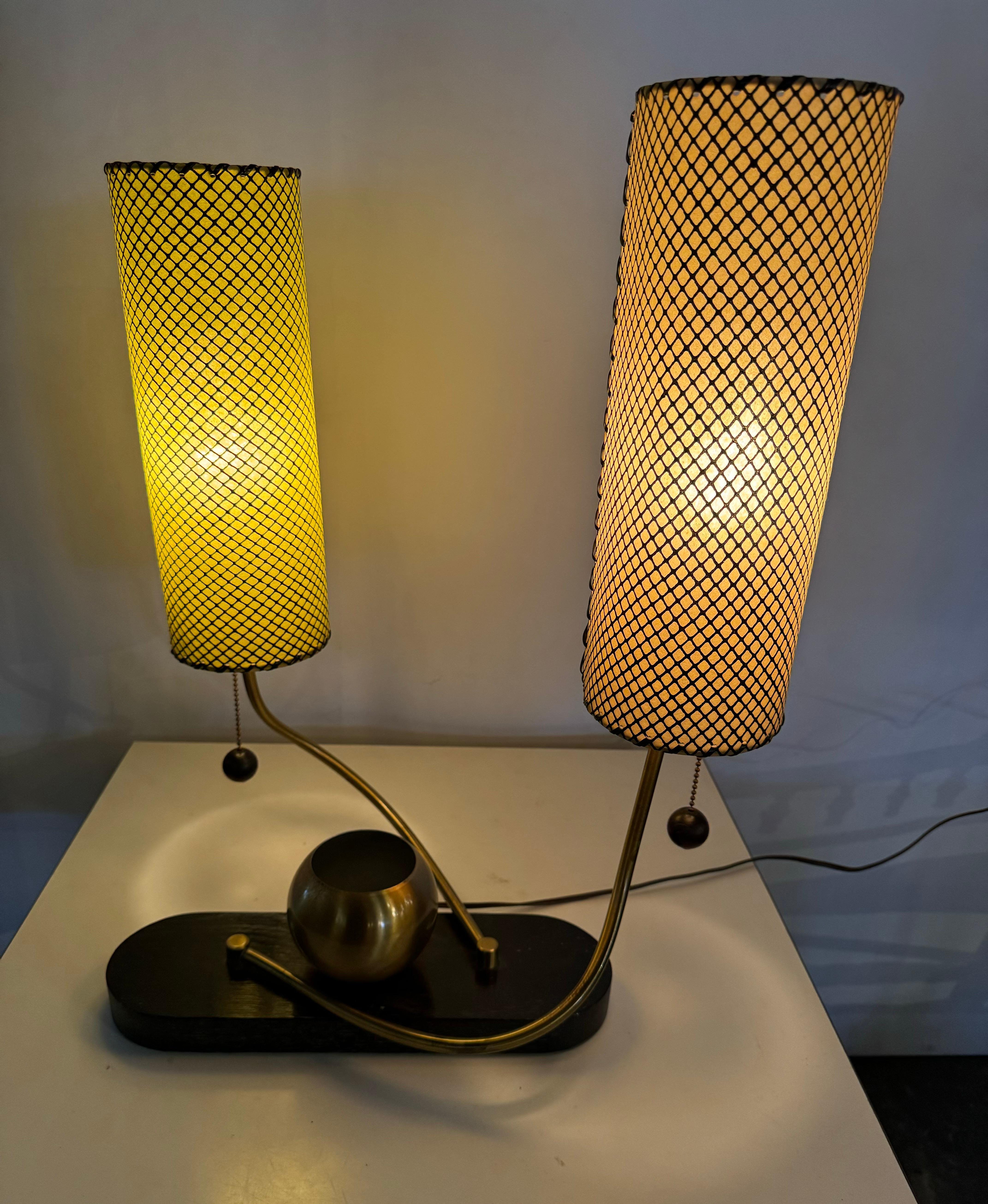 Classic Mid Century Double Shade Desk/Table Lamp by Majestic Lamp Co. 1