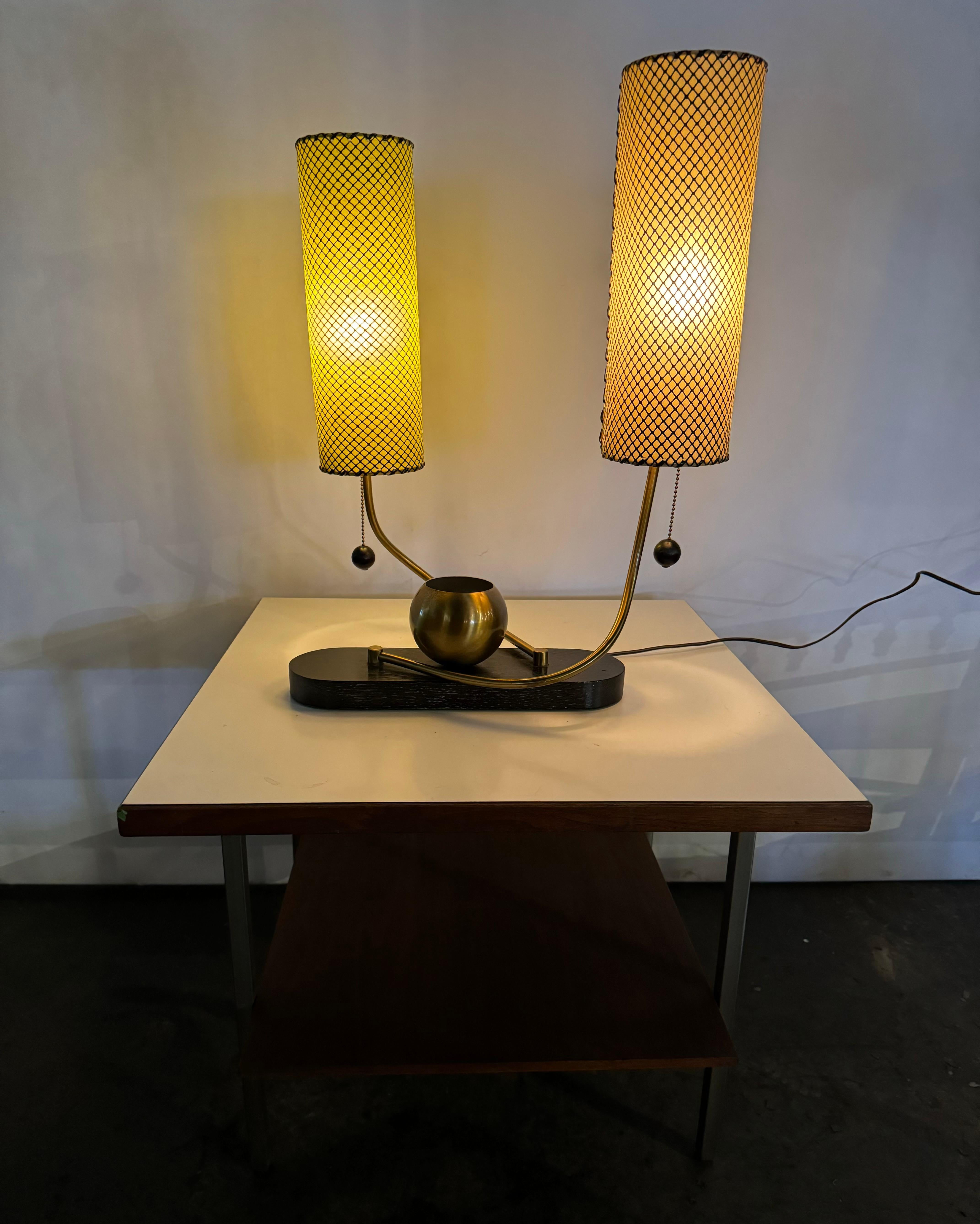Classic Mid Century Double Shade Desk/Table Lamp by Majestic Lamp Co. 2