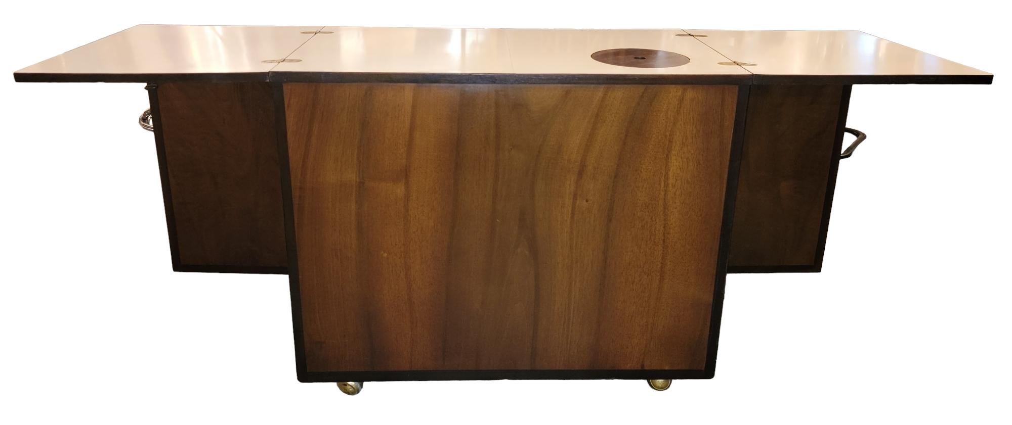 Late 20th Century Classic Midcentury Fold Out Bar