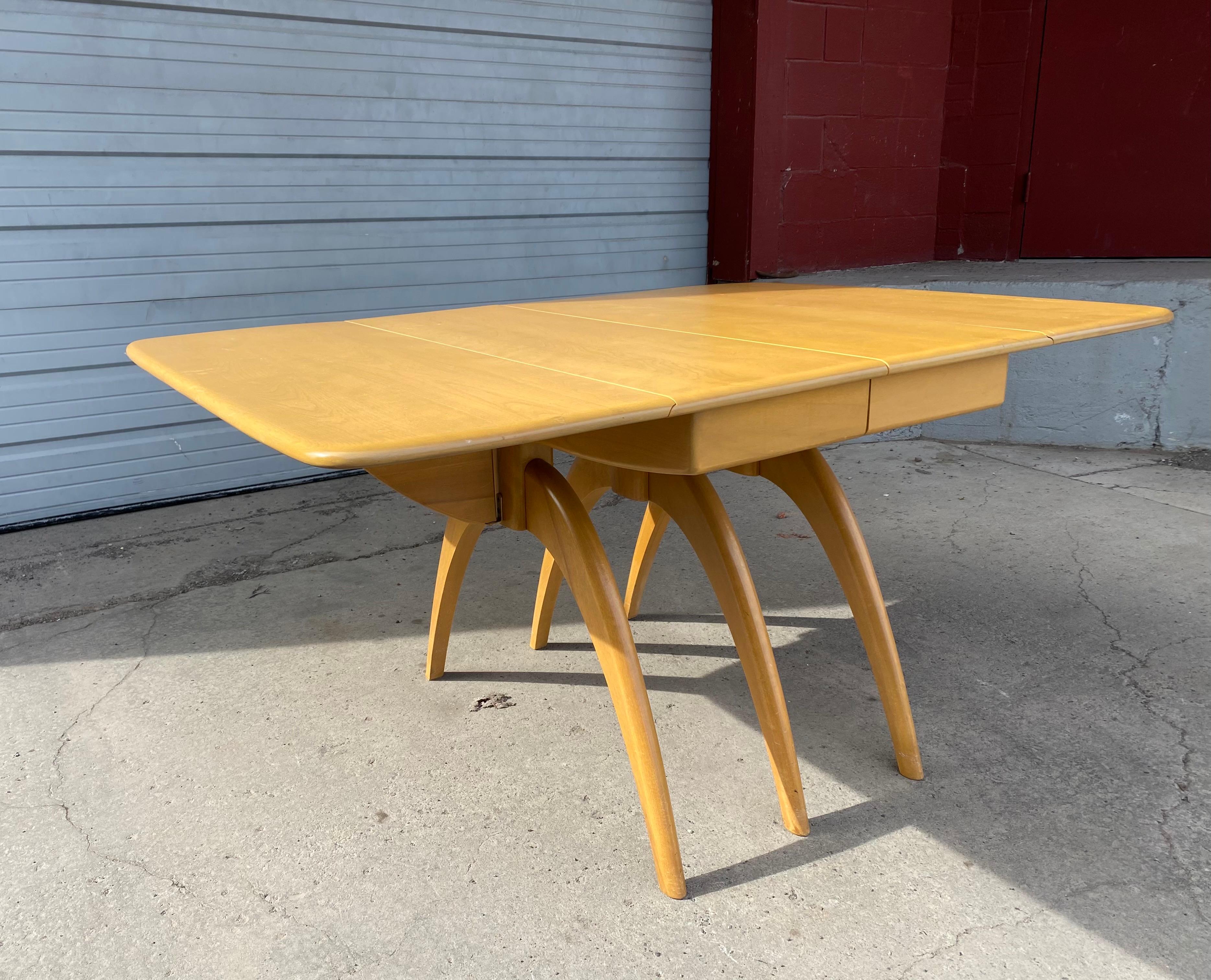 American Classic Mid Century Heywood-Wakefield Butterfly Drop-Leaf Wishbone Dining Table