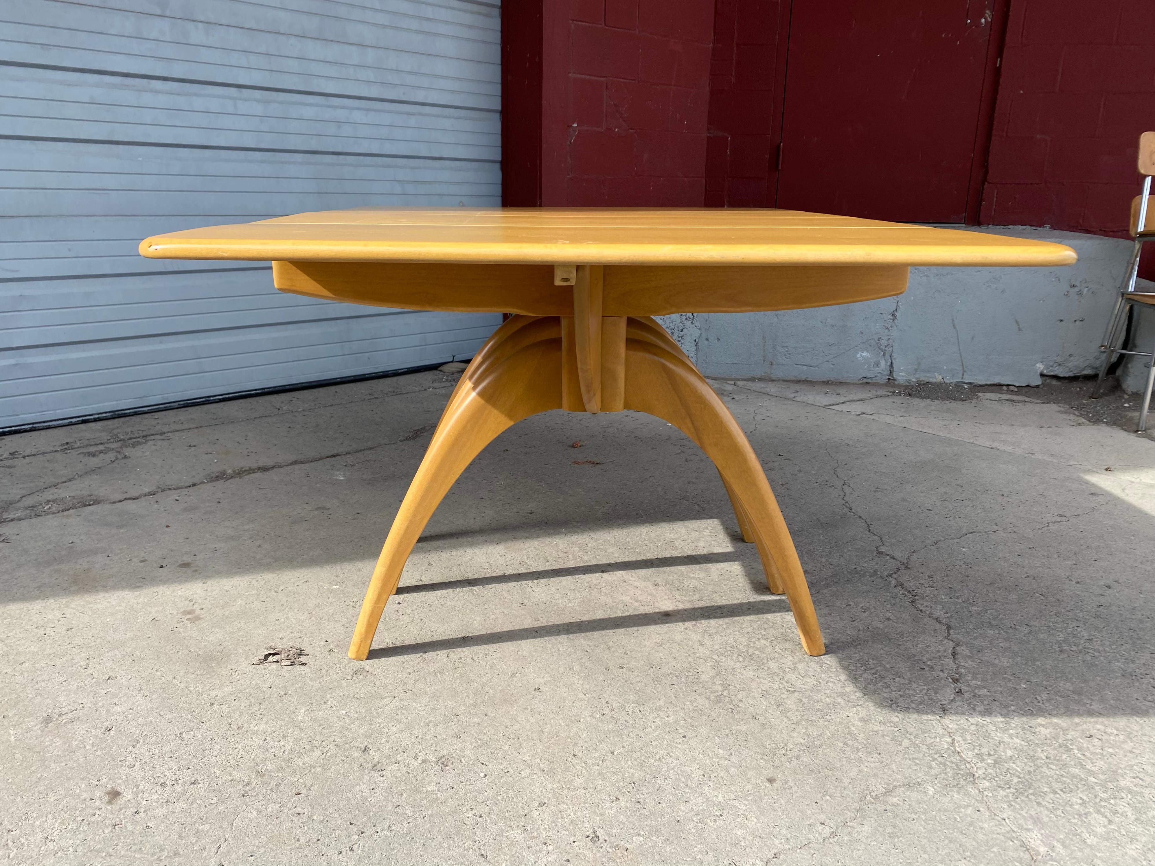 Mid-20th Century Classic Mid Century Heywood-Wakefield Butterfly Drop-Leaf Wishbone Dining Table