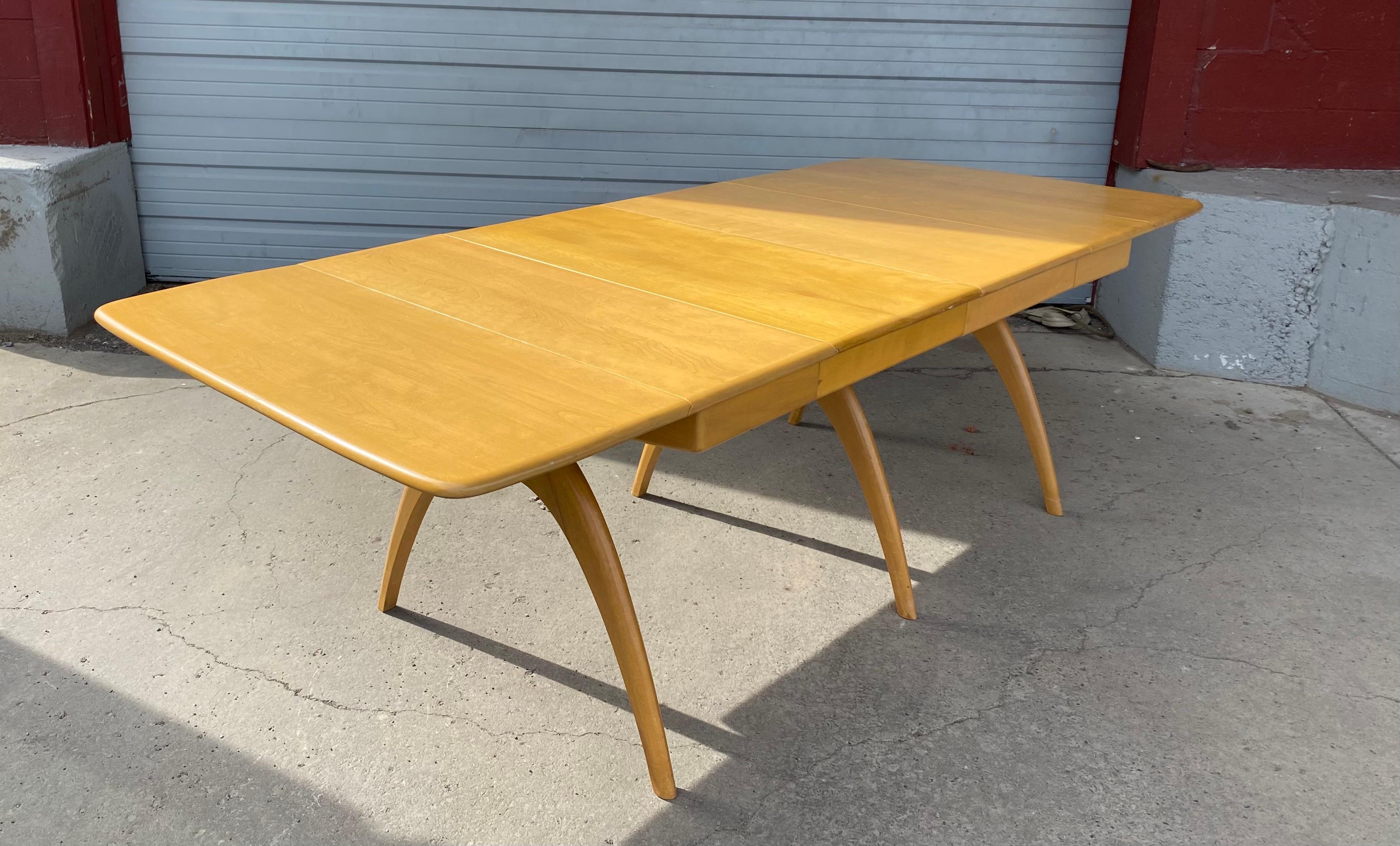 Classic Mid Century Heywood-Wakefield Butterfly Drop-Leaf Wishbone Dining Table 1