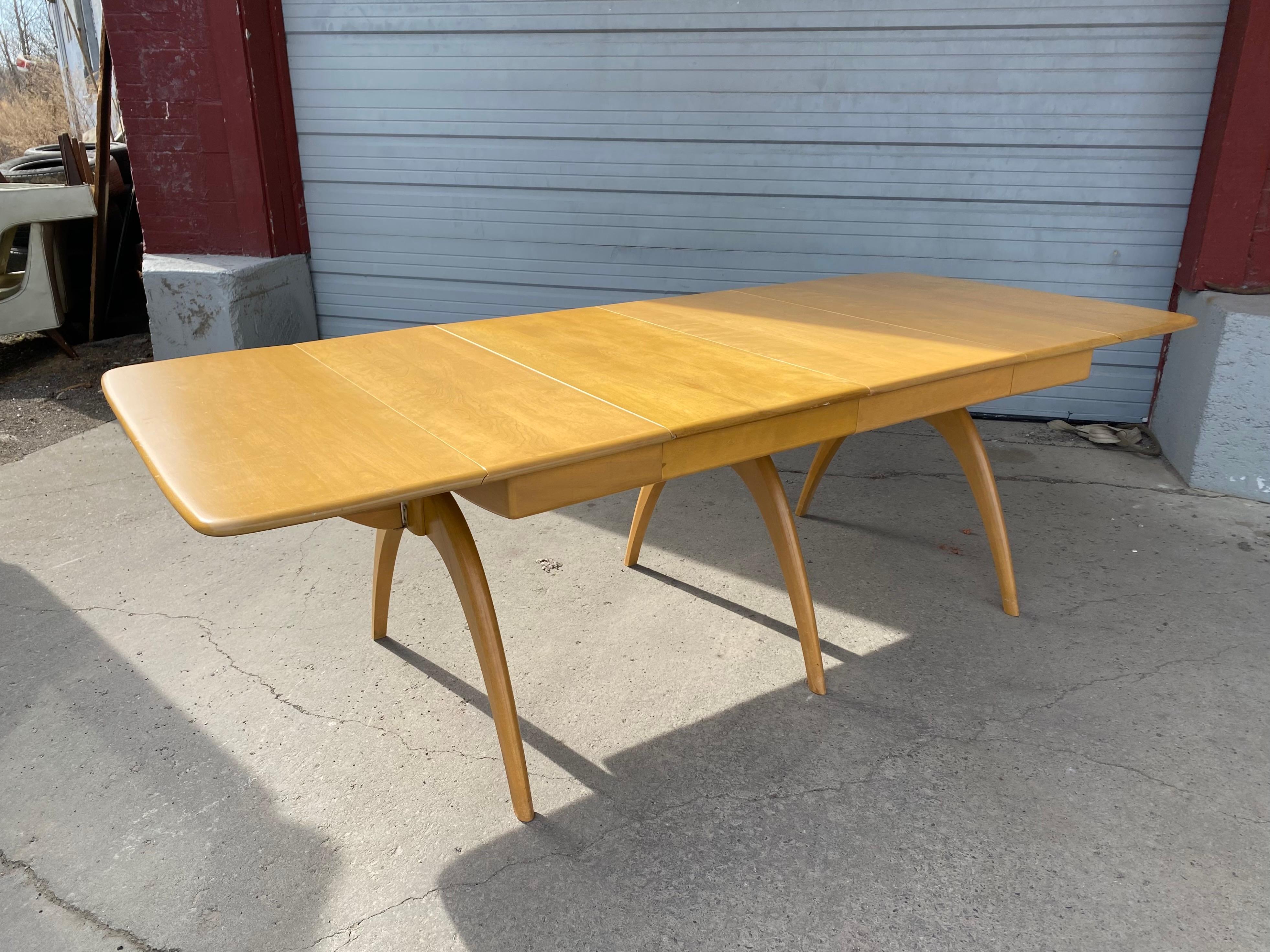 Classic Mid Century Heywood-Wakefield Butterfly Drop-Leaf Wishbone Dining Table 2