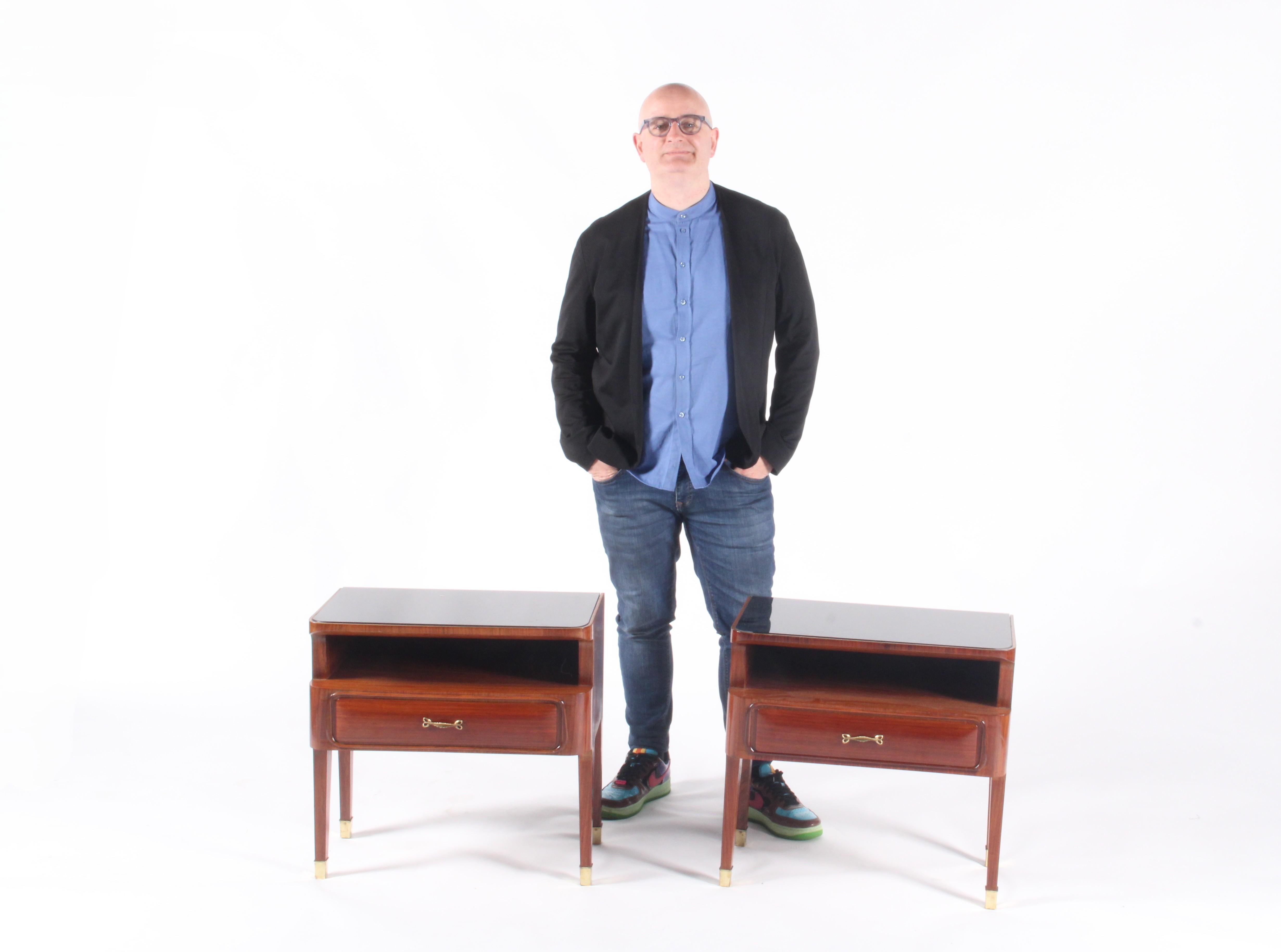 Classic Mid Century Italian Bed Side Tables * FREE WORLDWIDE DELIVERY For Sale 11