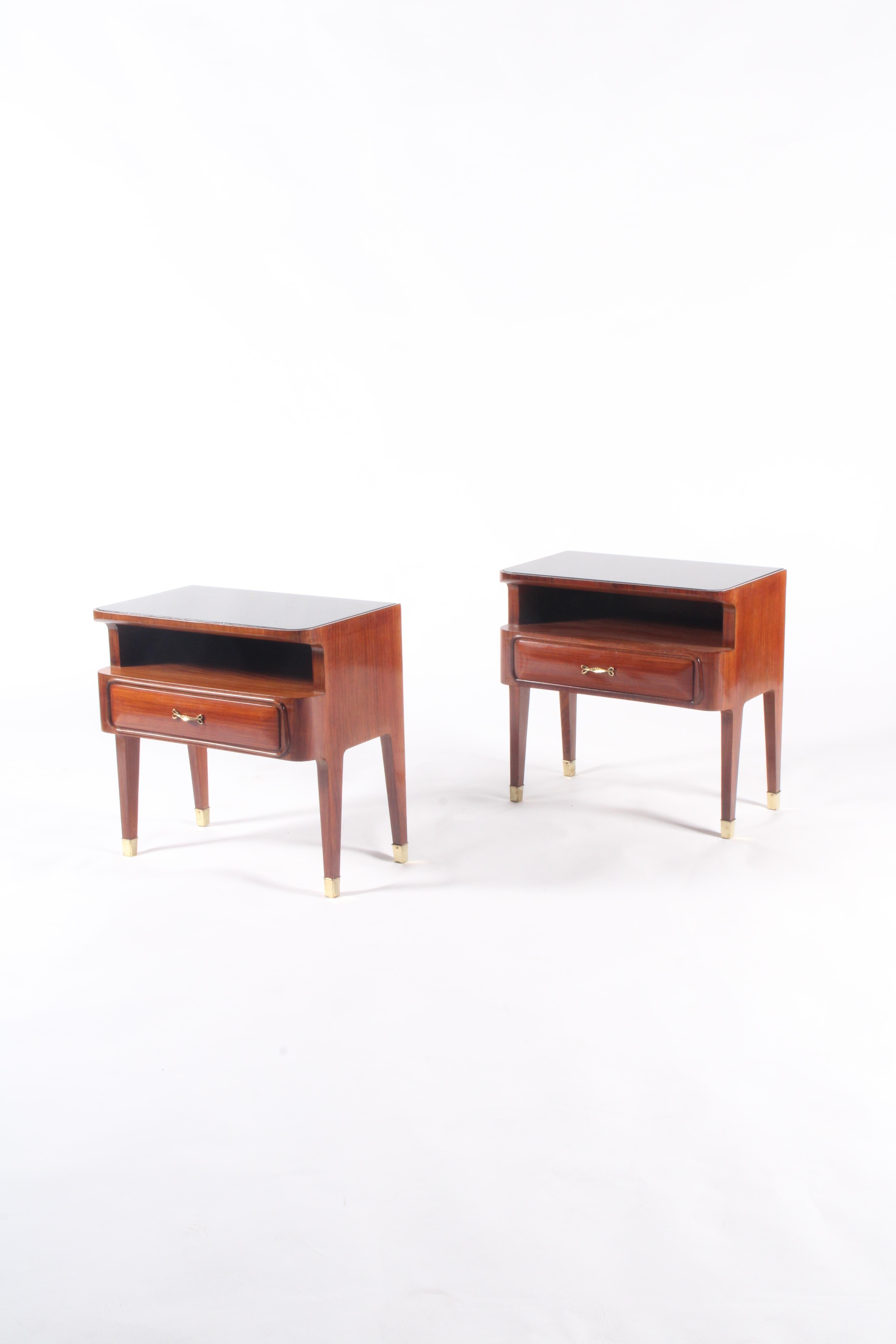 Classic Mid Century Italian Bed Side Tables * FREE WORLDWIDE DELIVERY In Good Condition For Sale In Portlaoise, IE