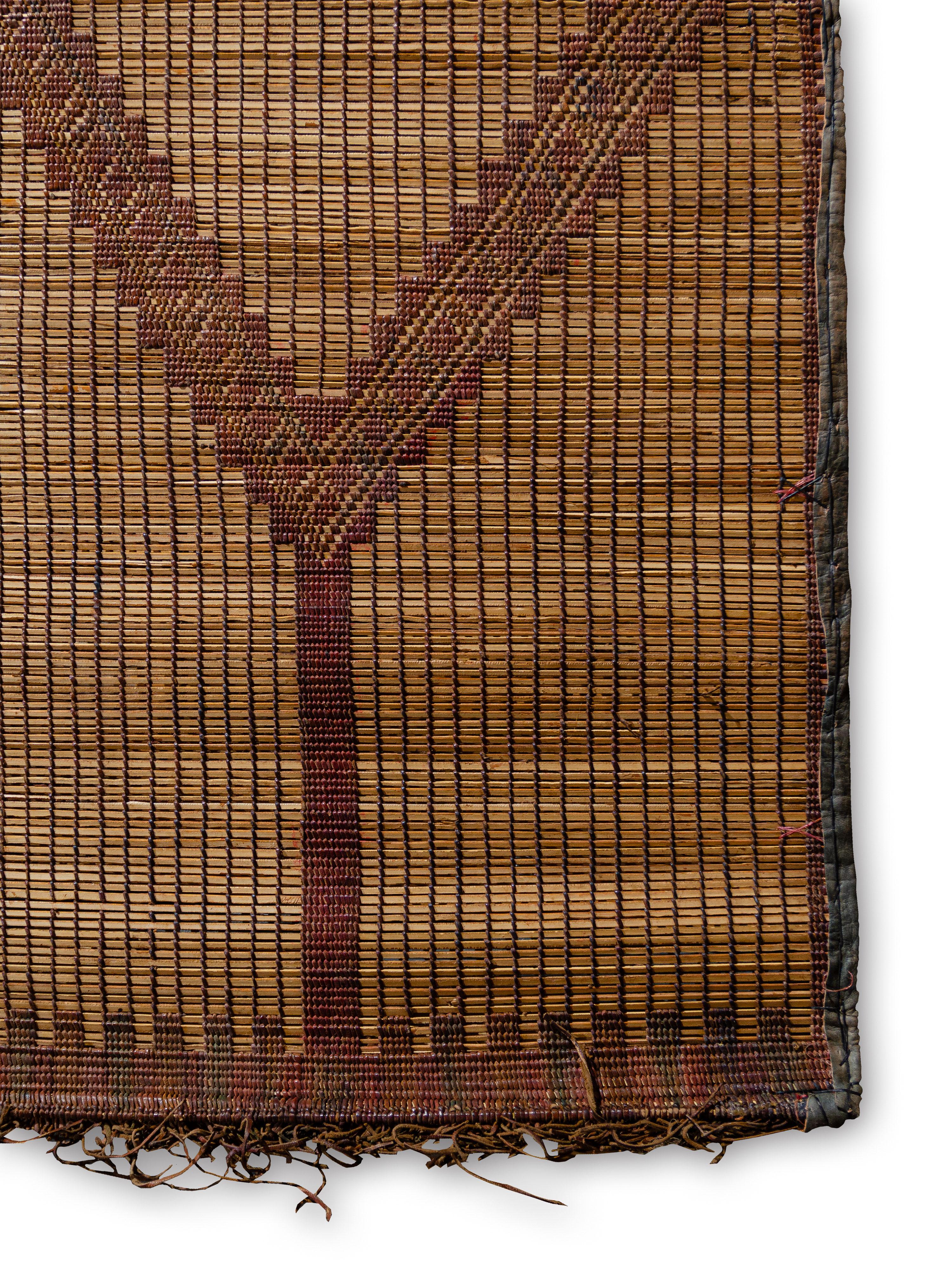 Hand-Woven Classic Mid-Century Mauritanian Tuareg Mat curated by Breuckelen Berber For Sale