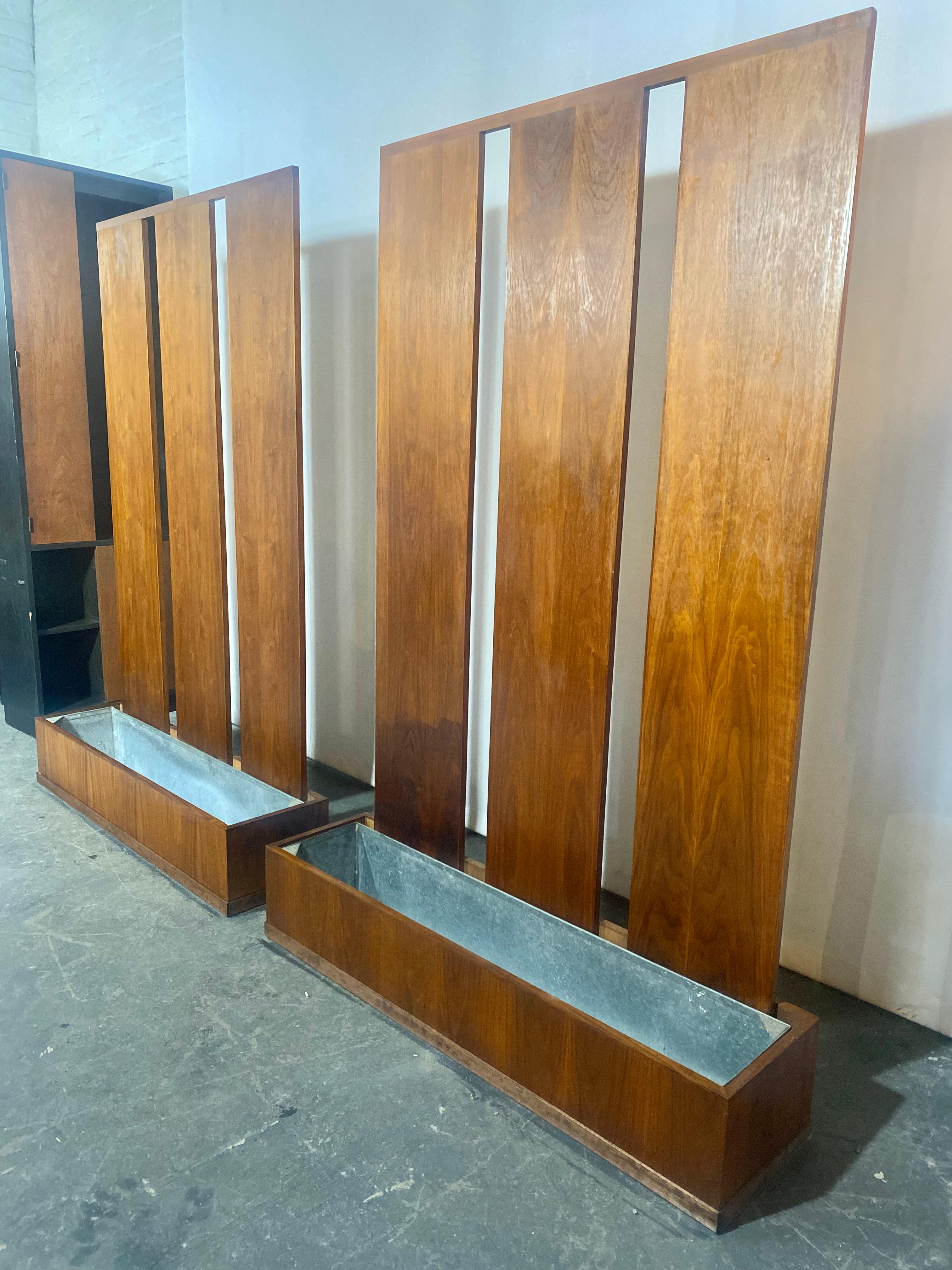 Classic Mid Century Modern Architectural Room Divider's with planter boxes For Sale 1