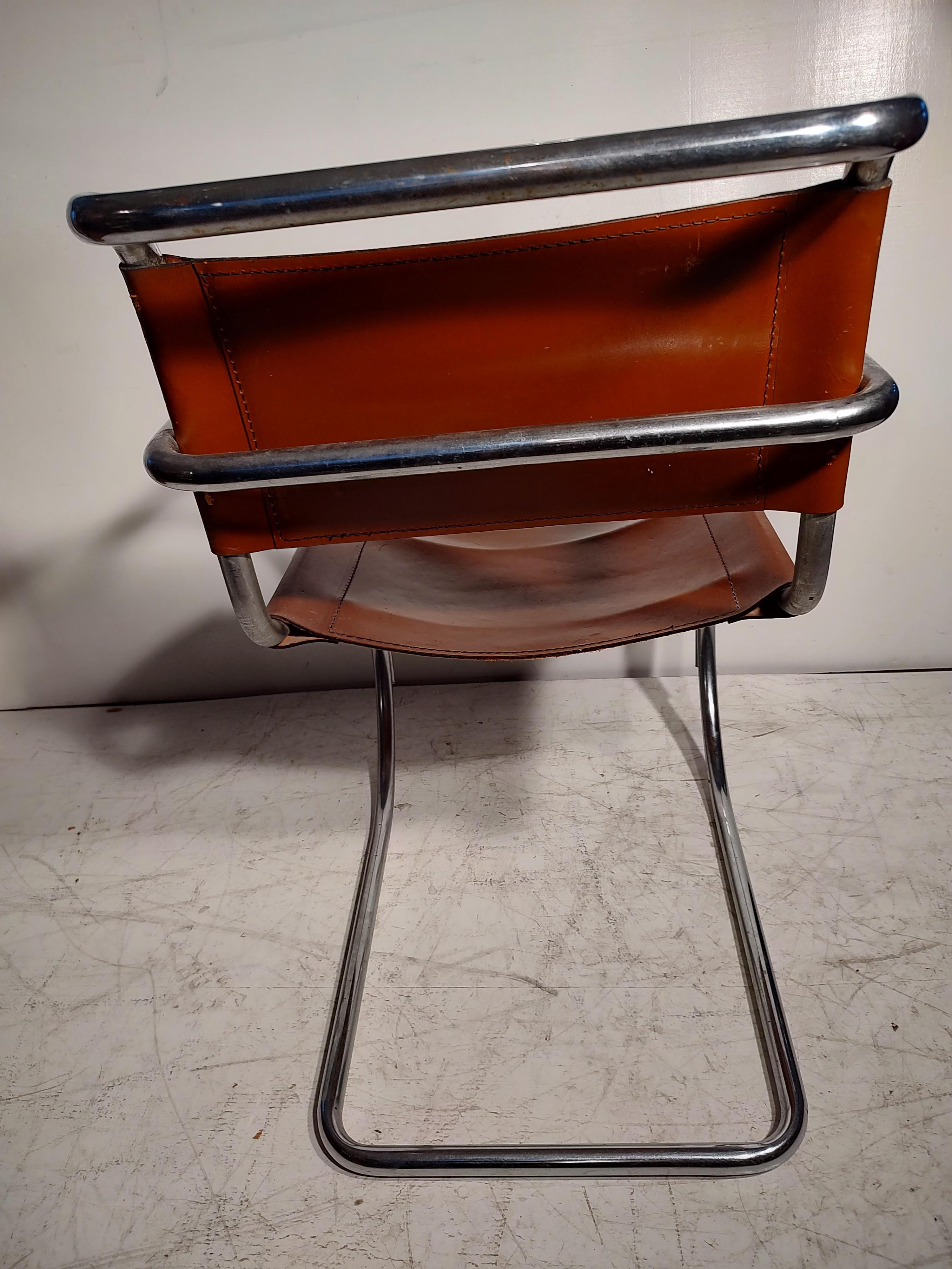 Classic Mid-Century Modern Bauhaus Style MR20 Chair by Ludwig Mies Van Der Rohe 1