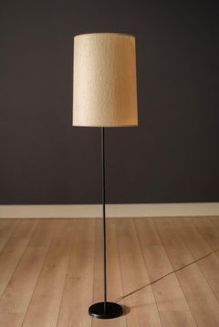 Classic Mid Century Modern Black Metal Floor Lamp