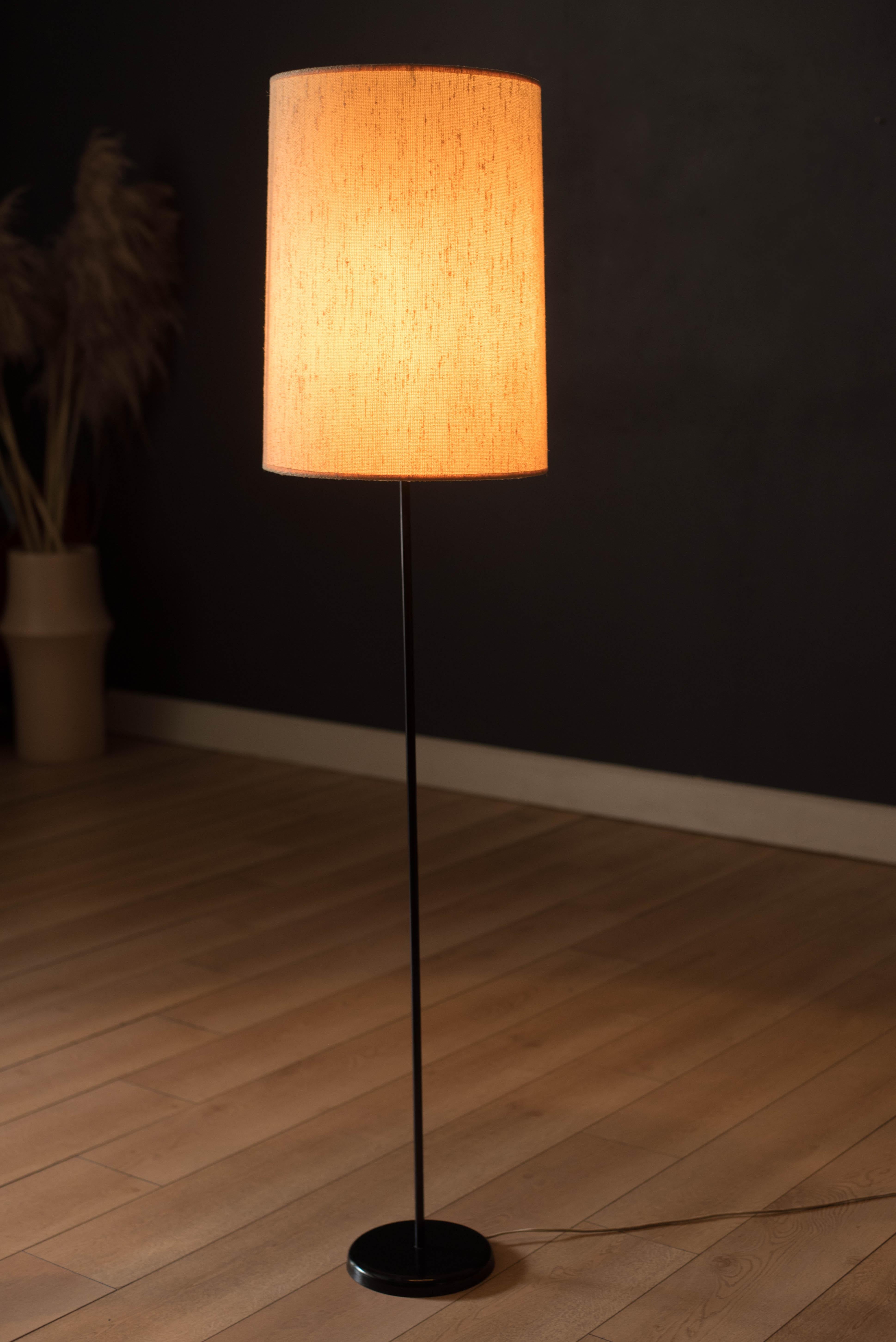 Unknown Classic Mid Century Modern Black Metal Floor Lamp For Sale
