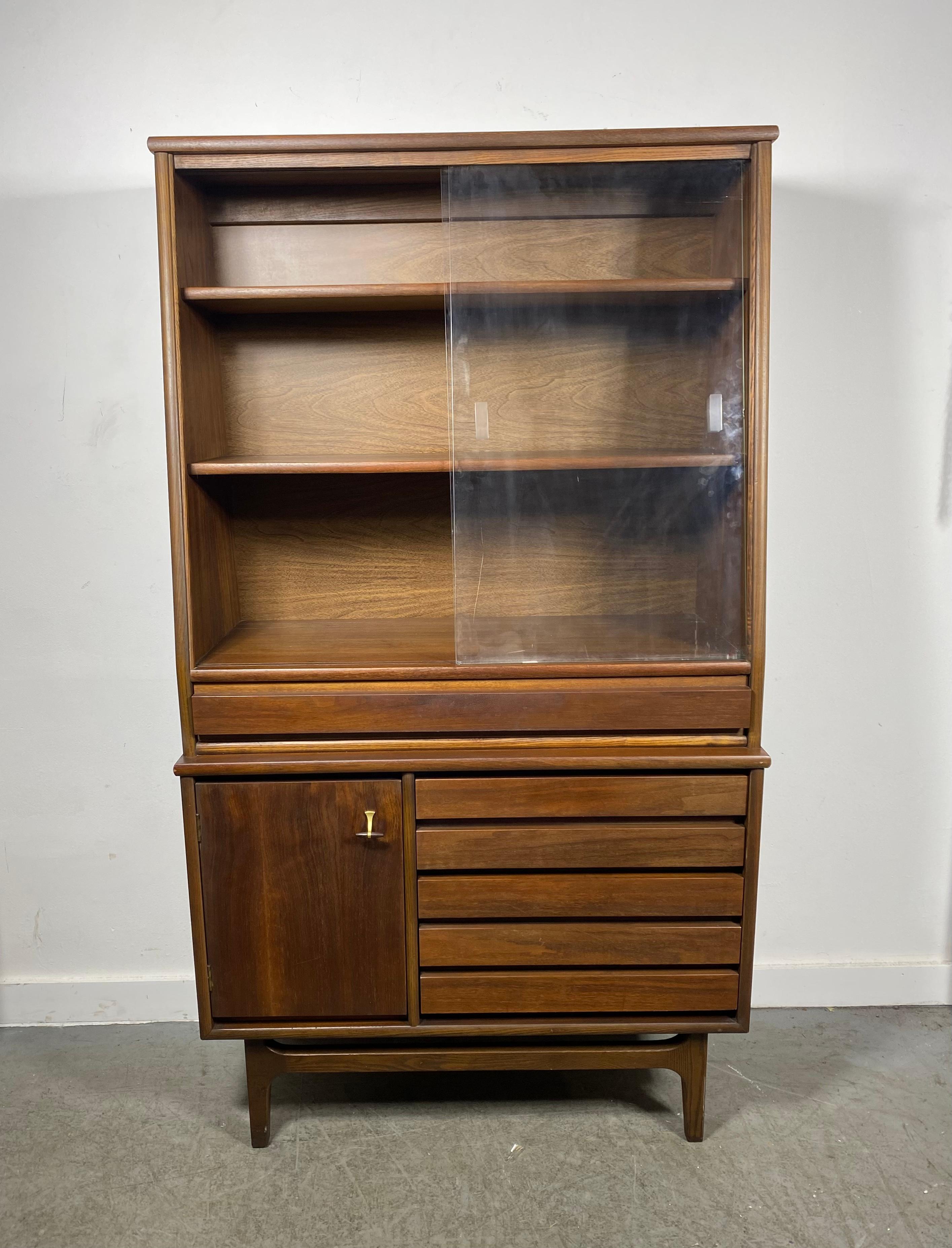 American Classic Mid Century Modern Cabinet in Walnut by Stanley 