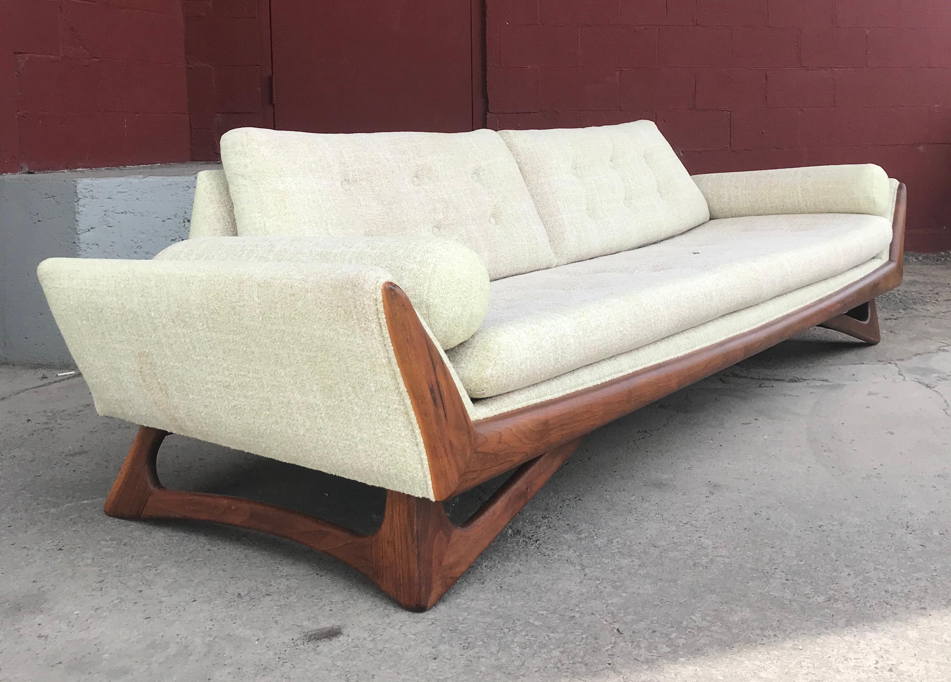 Upholstery Classic Mid-Century Modern Sofa Designed by Adrian Pearsall, Stunning