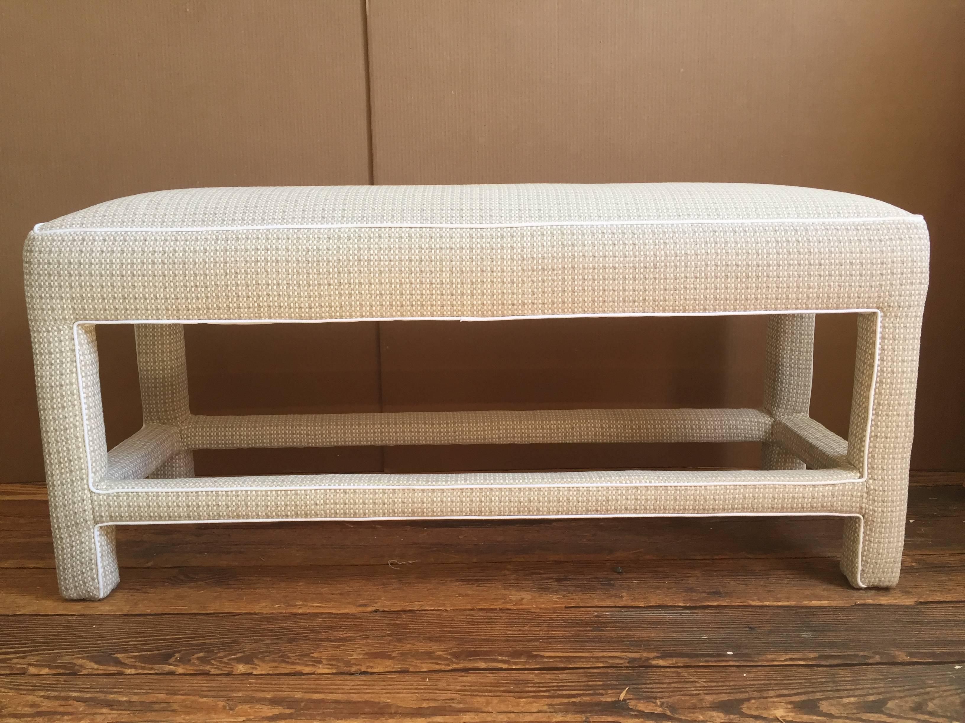 American Classic Mid-Century Modern Upholstered Bench