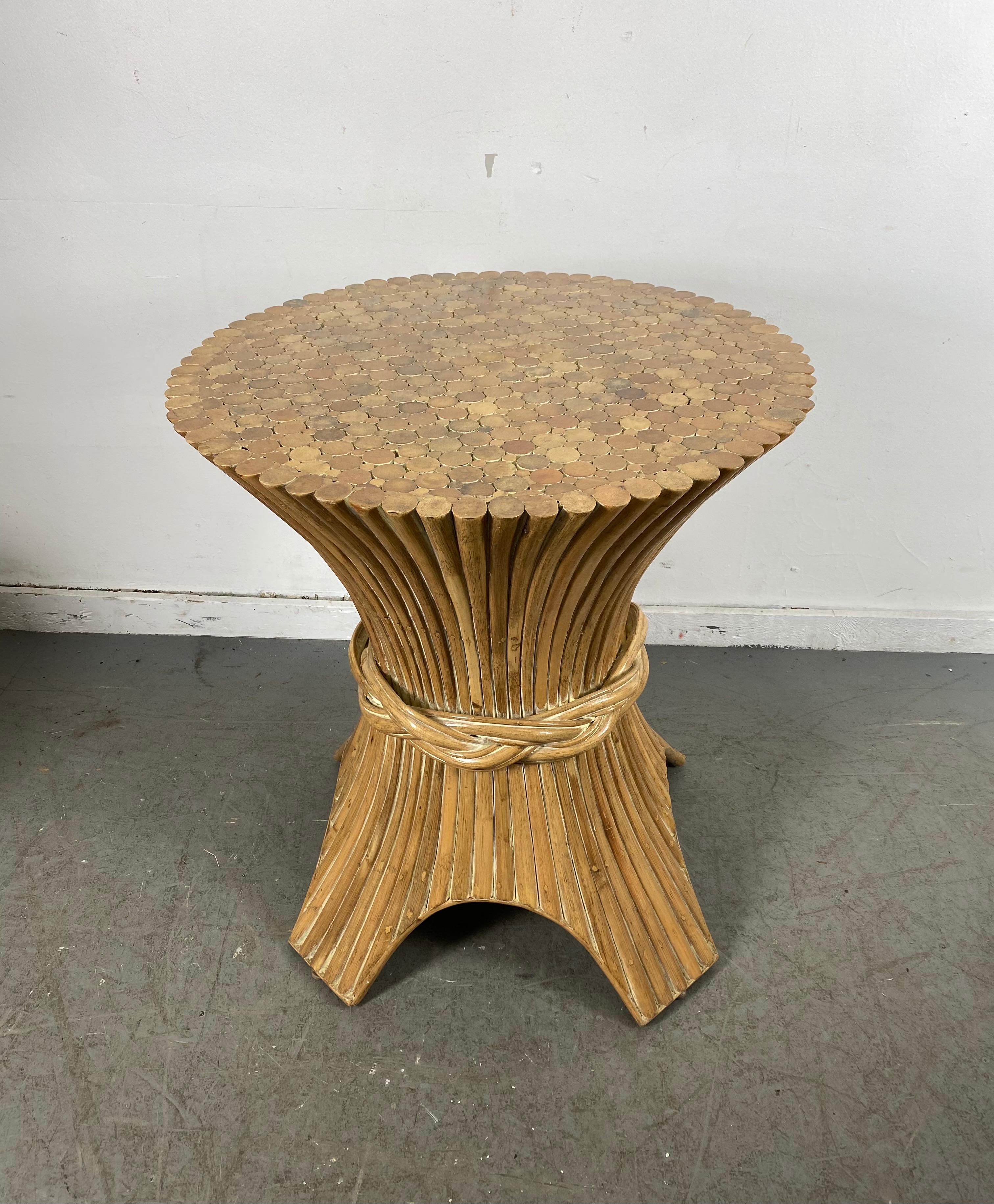 Table de salle à manger classique, moderniste du milieu du siècle dernier, Regency Bamboo de McGuire Bon état - En vente à Buffalo, NY