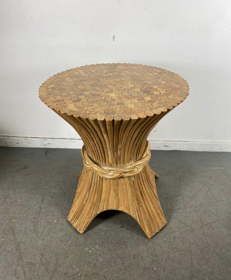Late 20th Century Classic Mid-Century Modernist, Regency Bamboo Dining Table by McGuire For Sale