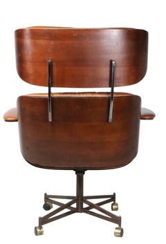 Classic Mid Century Plycraft Lounge Chair and Ottoman