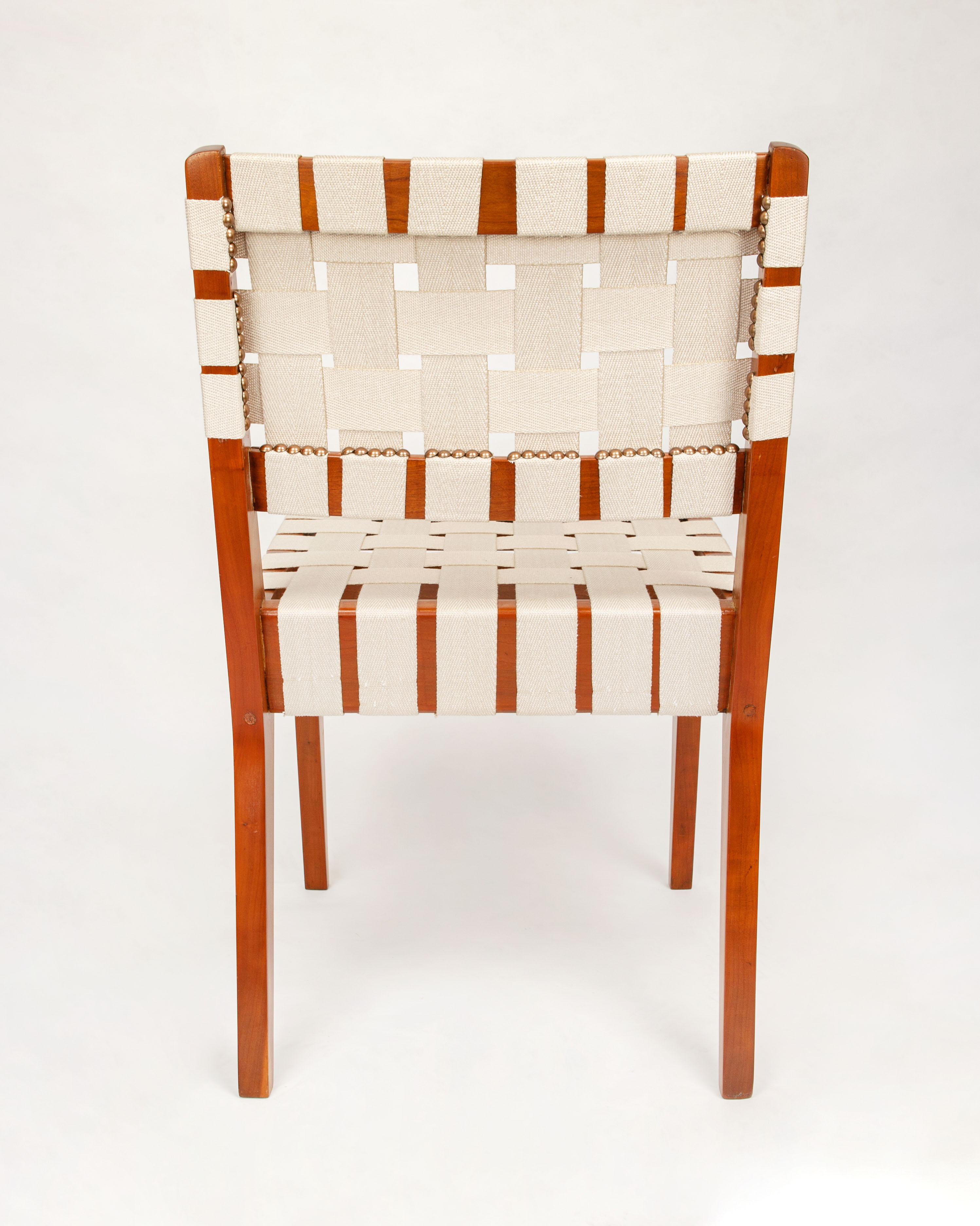 Classic Jens Risom for Knoll Midcentury Woven Side Chairs, Pair In Excellent Condition For Sale In Pasadena, CA