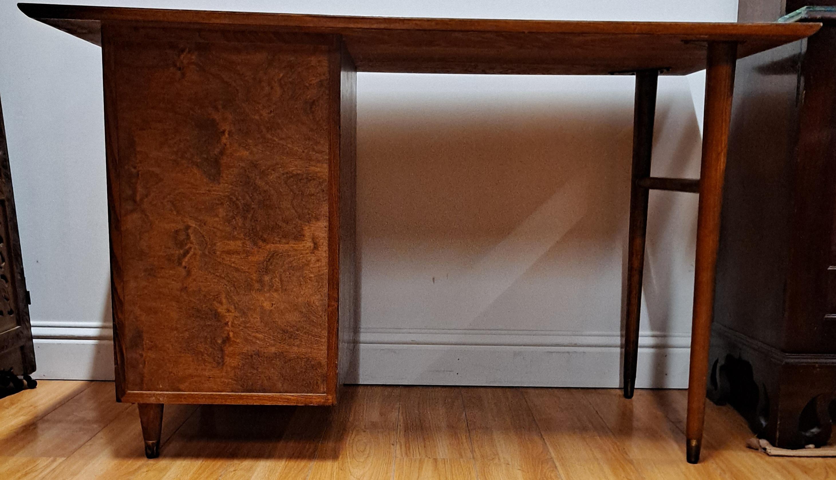 Mid-20th Century Classic Mid-Century Three Drawer Oak Desk For Sale