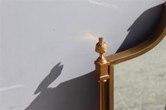 Classic Midcentury Wall Mirror Solid Brass Gold Italian Design, 1950s