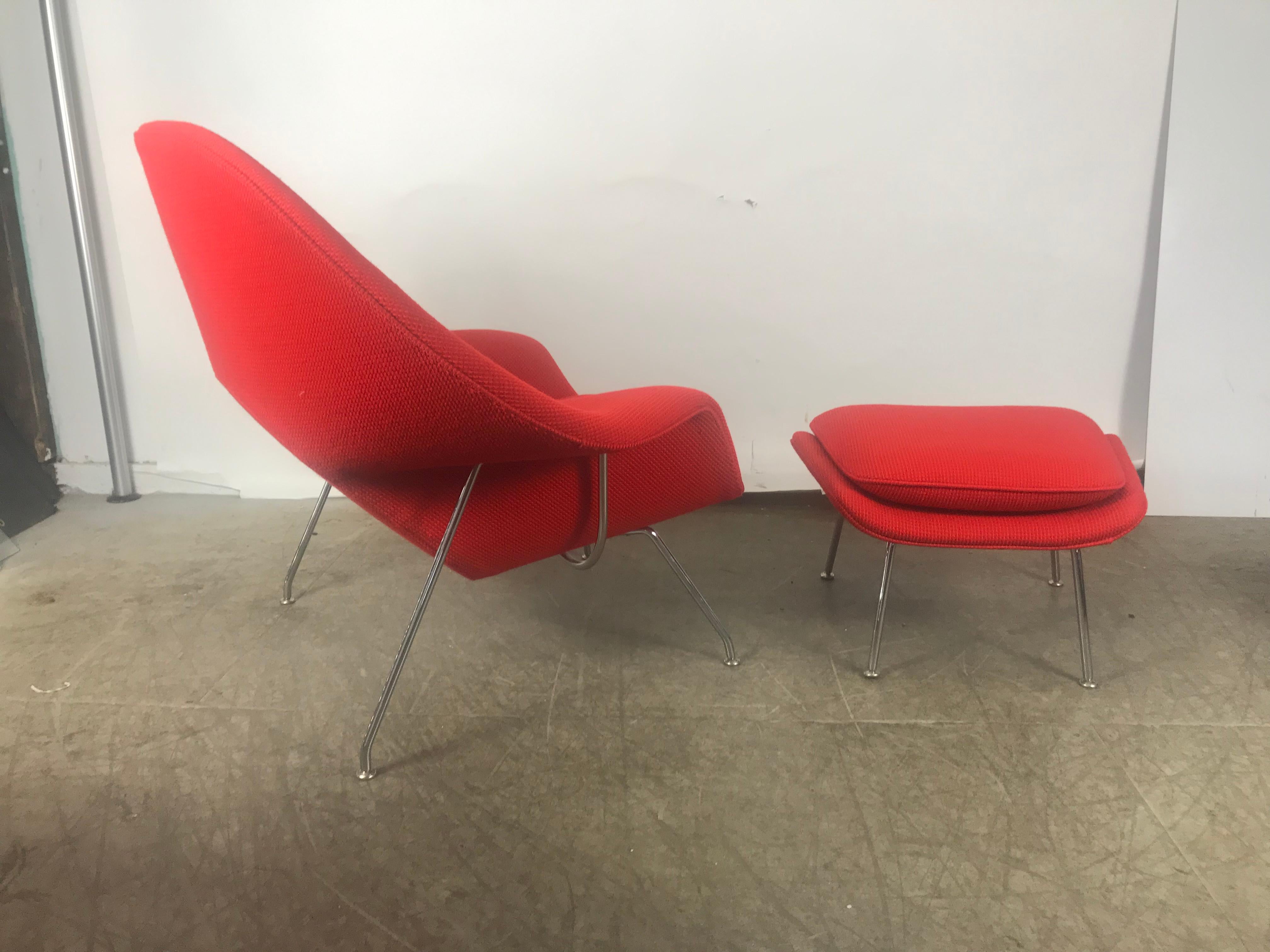 Mid-Century Modern Classic Midcentury Womb Chair and Ottoman by Eero Saarinen for Knoll