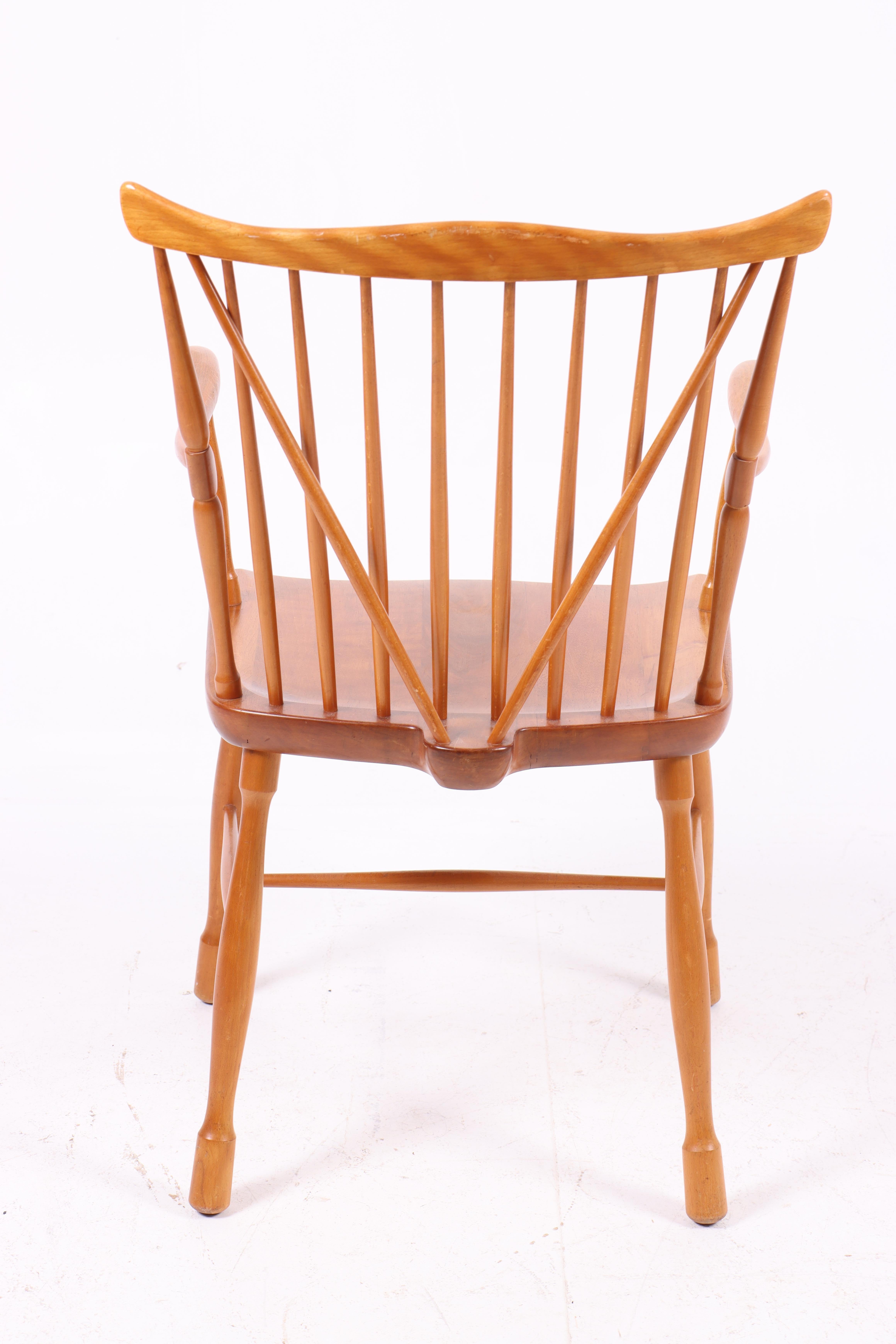 Klassischer Sessel aus der Mitte des Jahrhunderts, entworfen von Ole Wanscher, dänisches Design, 1950er Jahre (Skandinavische Moderne) im Angebot