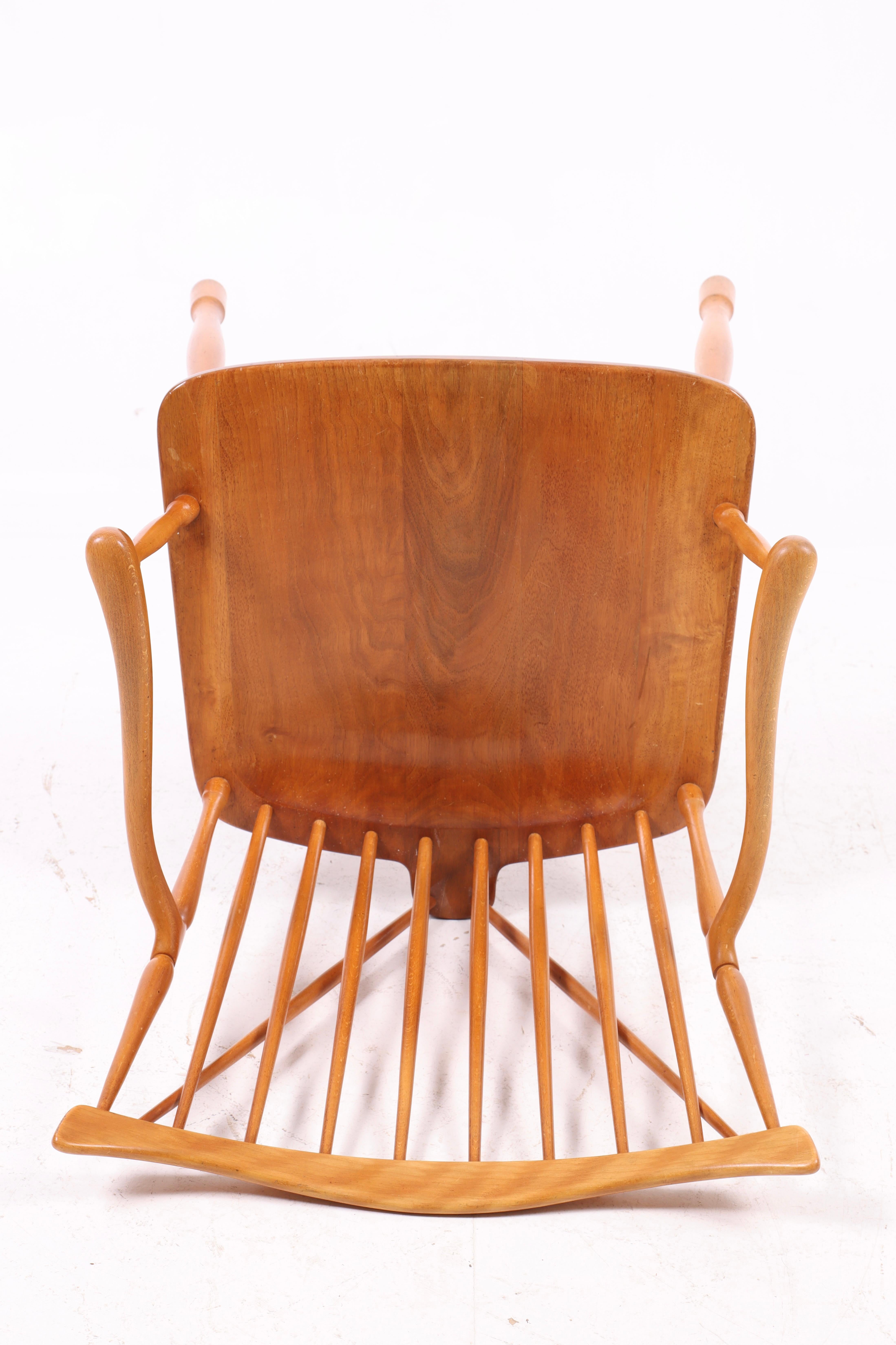 Klassischer Sessel aus der Mitte des Jahrhunderts, entworfen von Ole Wanscher, dänisches Design, 1950er Jahre im Zustand „Gut“ im Angebot in Lejre, DK