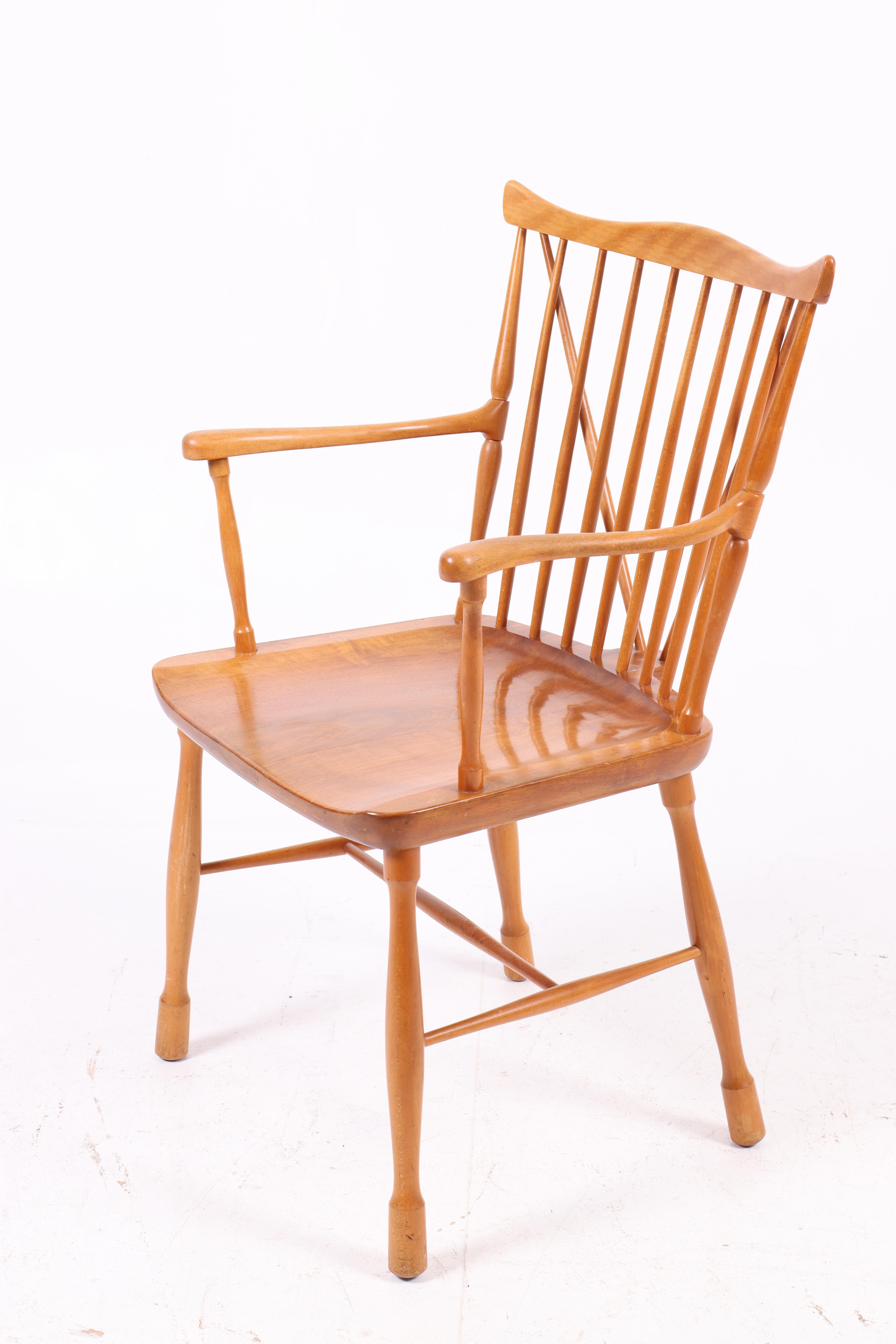 Klassischer Sessel aus der Mitte des Jahrhunderts, entworfen von Ole Wanscher, dänisches Design, 1950er Jahre (Mitte des 20. Jahrhunderts) im Angebot