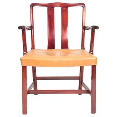 Fauteuil classique du milieu du siècle conçu par Ole Wanscher, design danois, années 1950