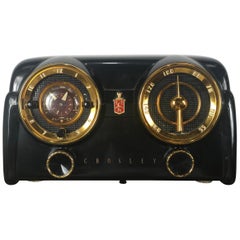 Radio classique Midcentury Crosley Modèle 11-122 U "Dashboard" Black Bakelite Radio