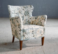 Classic Midcentury Danish 1950s Low Easy Lounge Chair by Peter Hvidt