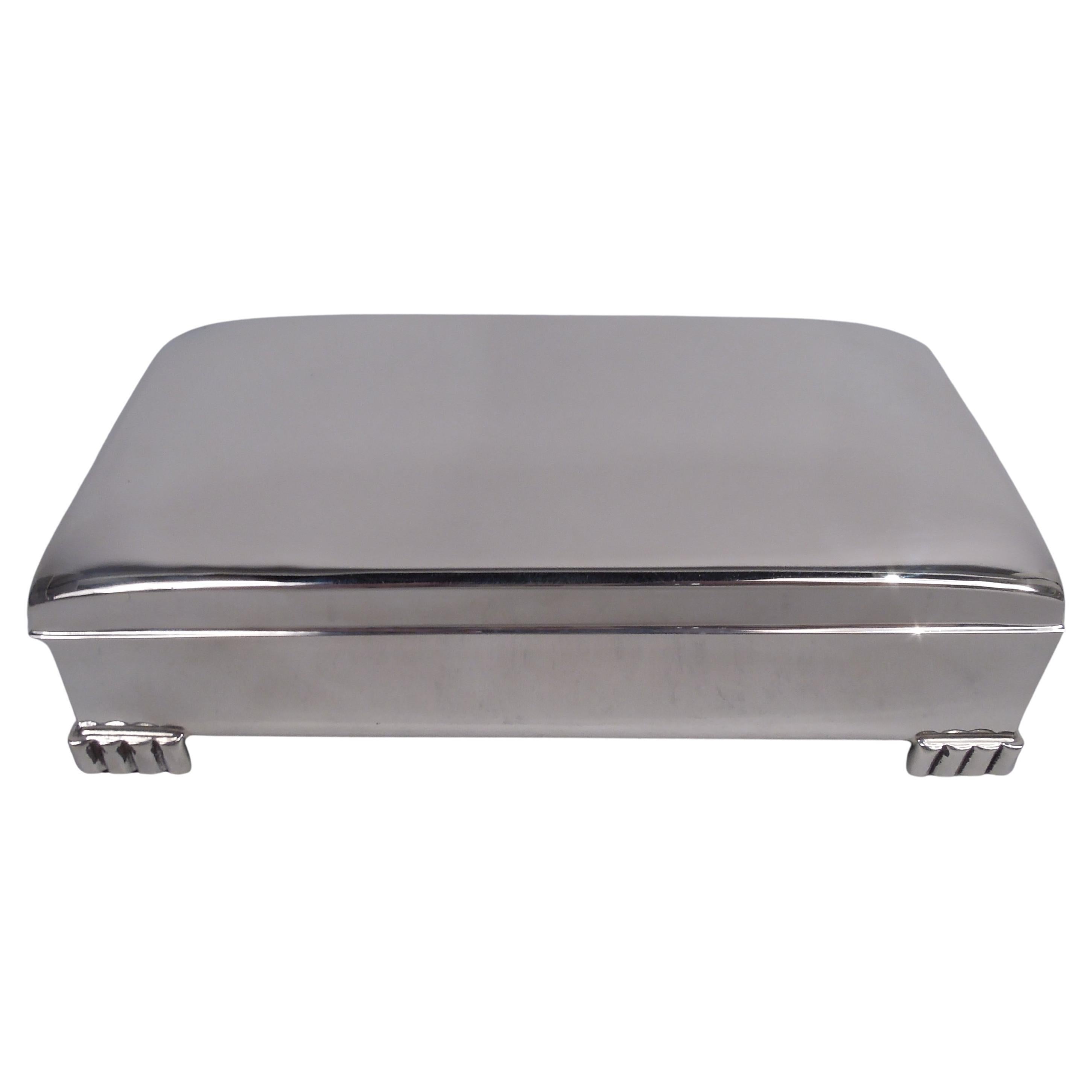 Classic Midcentury Modern Sterling Silver Box by Poole
