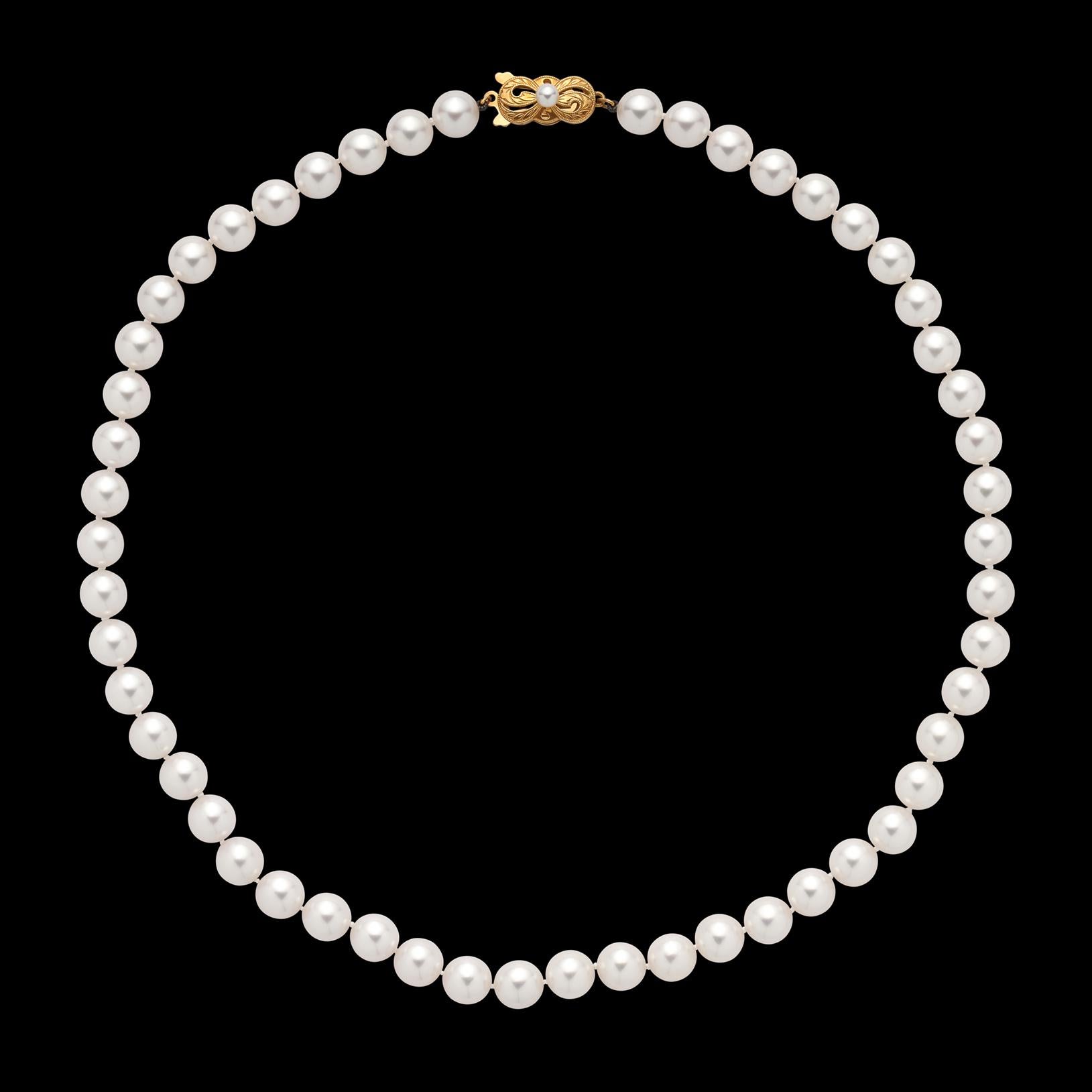 Collier de perles de culture Mikimoto classique Excellent état - En vente à San Francisco, CA