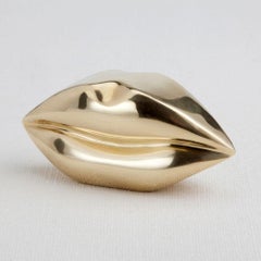 Classic Mini Brass Kiss Sculpture by Kelly Wearstler