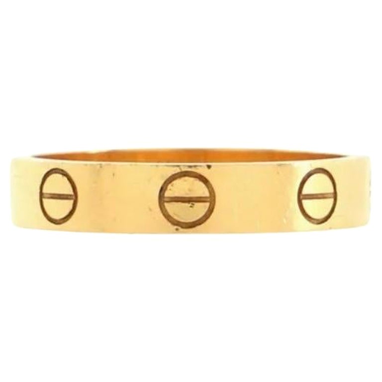 Classic Mini "Love Ring" Made, Signed * Numbered by Cartier 18 Kt Yellow Gold 45