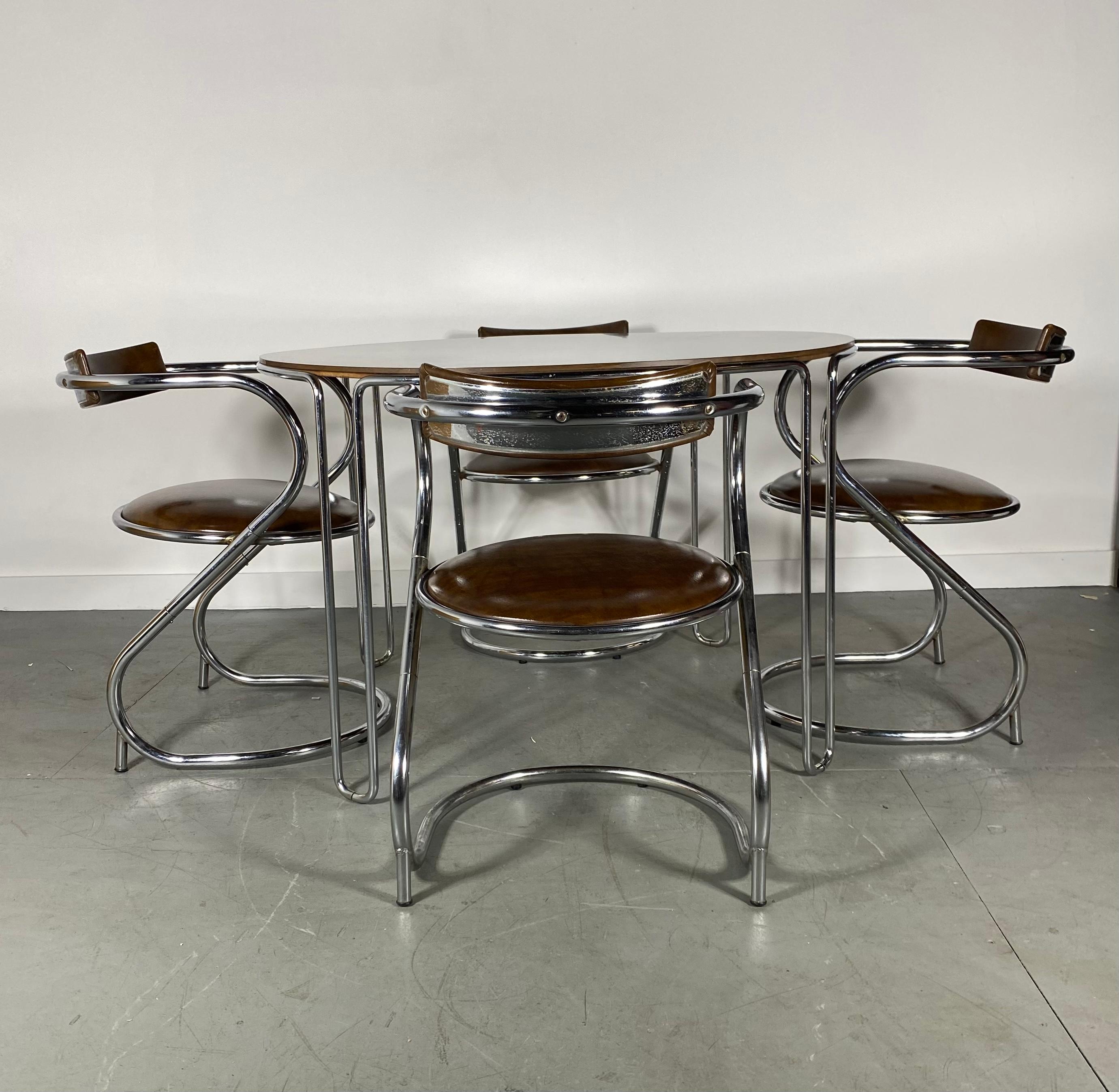 Chrome Classic Minimalist Bauhaus Marcel Breuer Style Dining Table