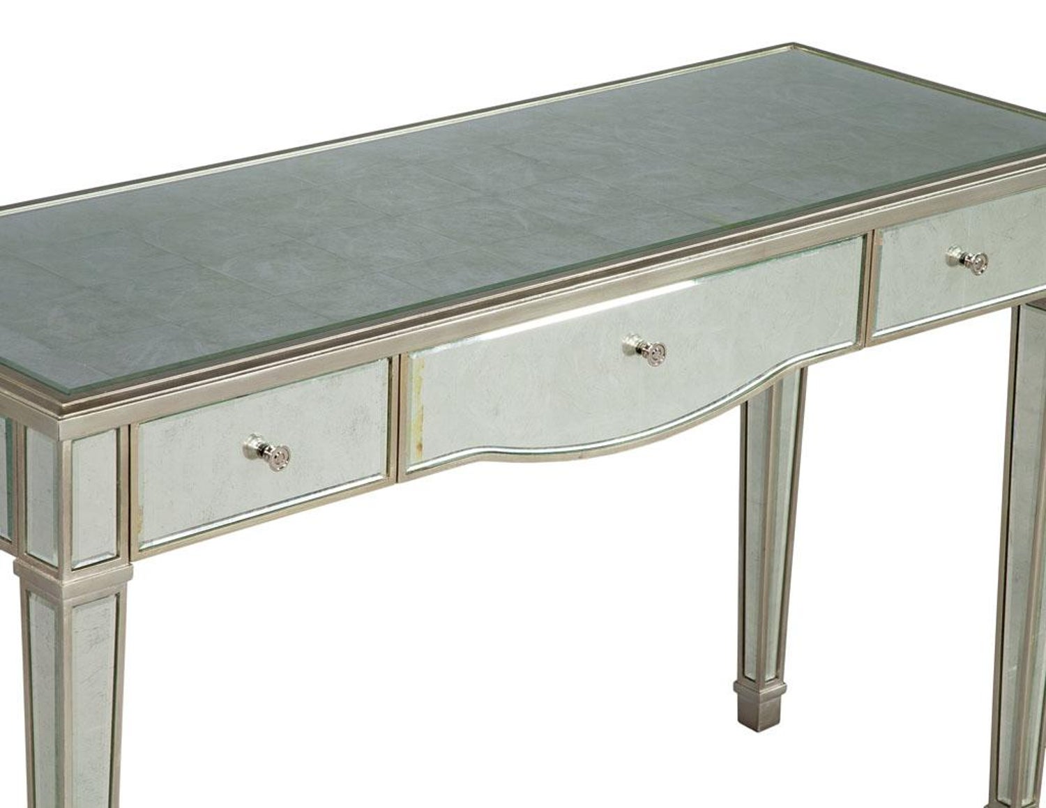 Classic Mirrored Vanity Desk By Lillian August For Sale At 1stdibs