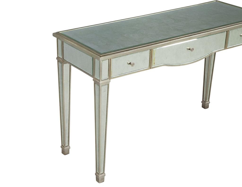 Metal Classic Mirrored Vanity Desk by Lillian August