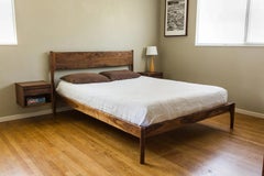 Classic Modern Bed by Pete Deeble Midcentury Walnut Cherry Rosewood King