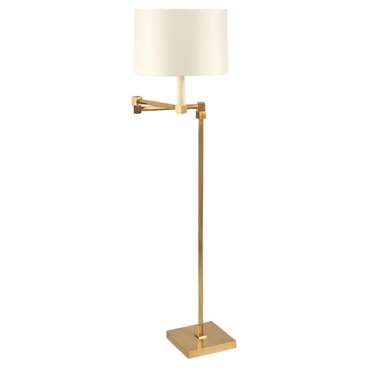 Classic Modern Brass Floor Lamp For Sale