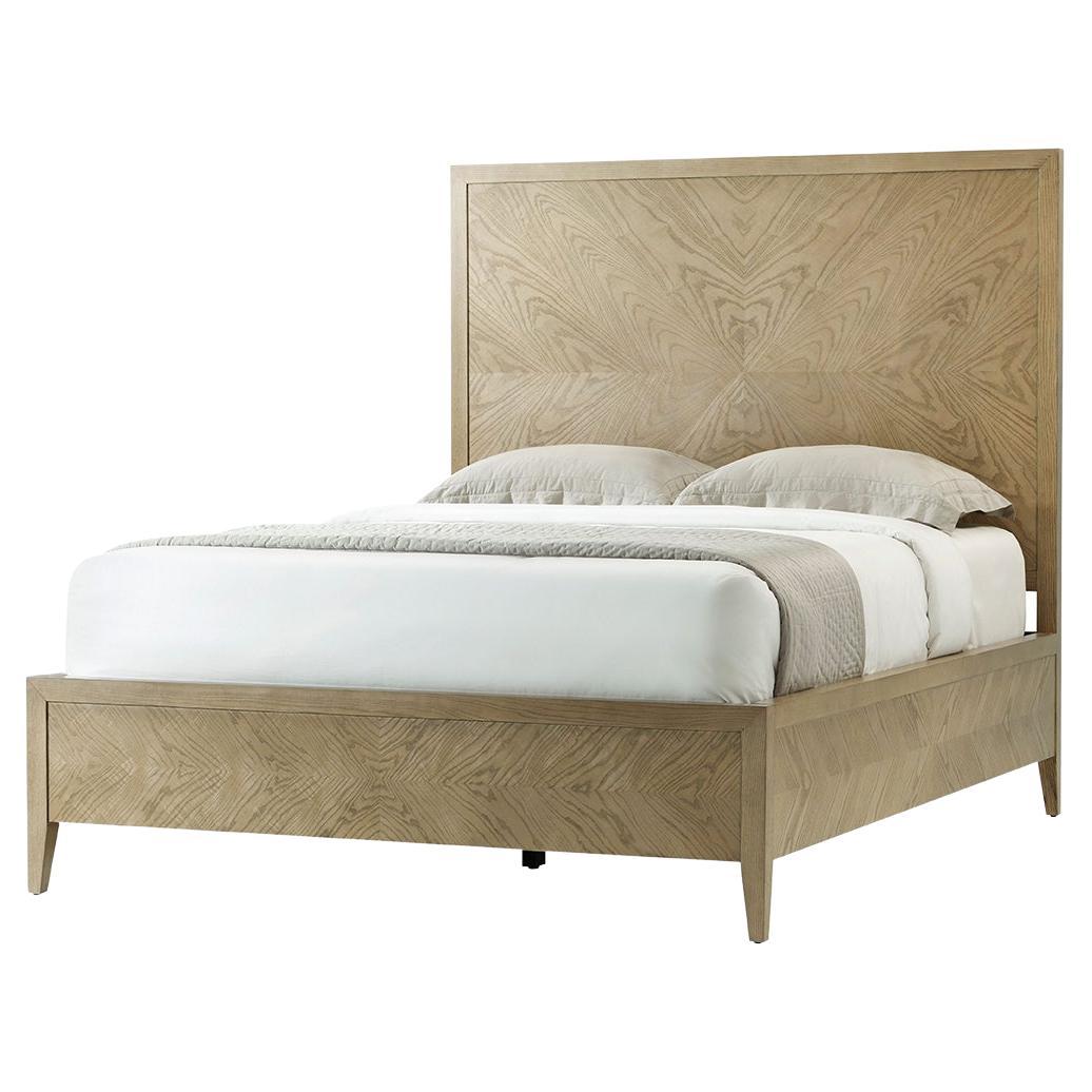 Classic Modern Frame Bed - Light - Queen For Sale