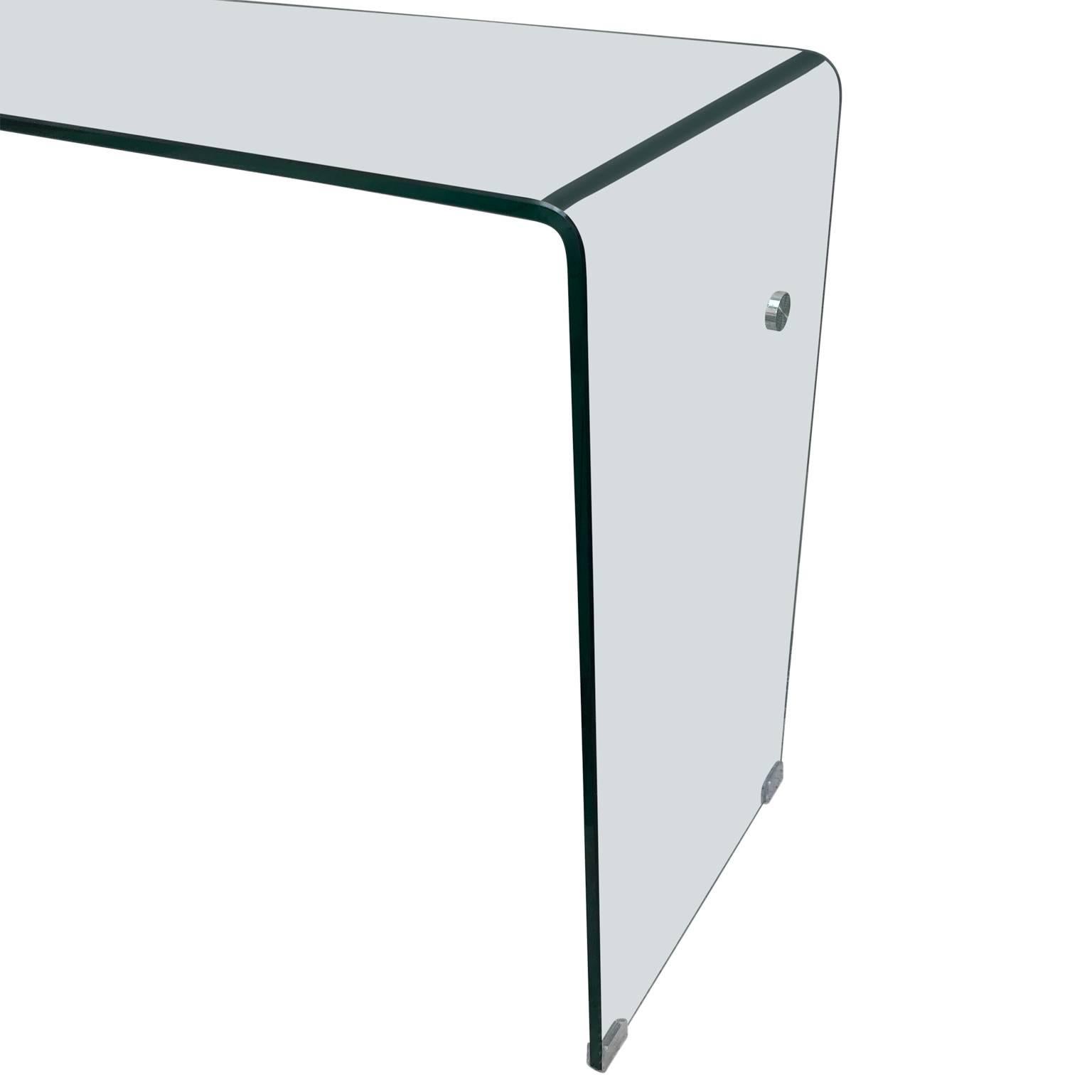 Streamlined Moderne Classic Modern Glass Console or Desk