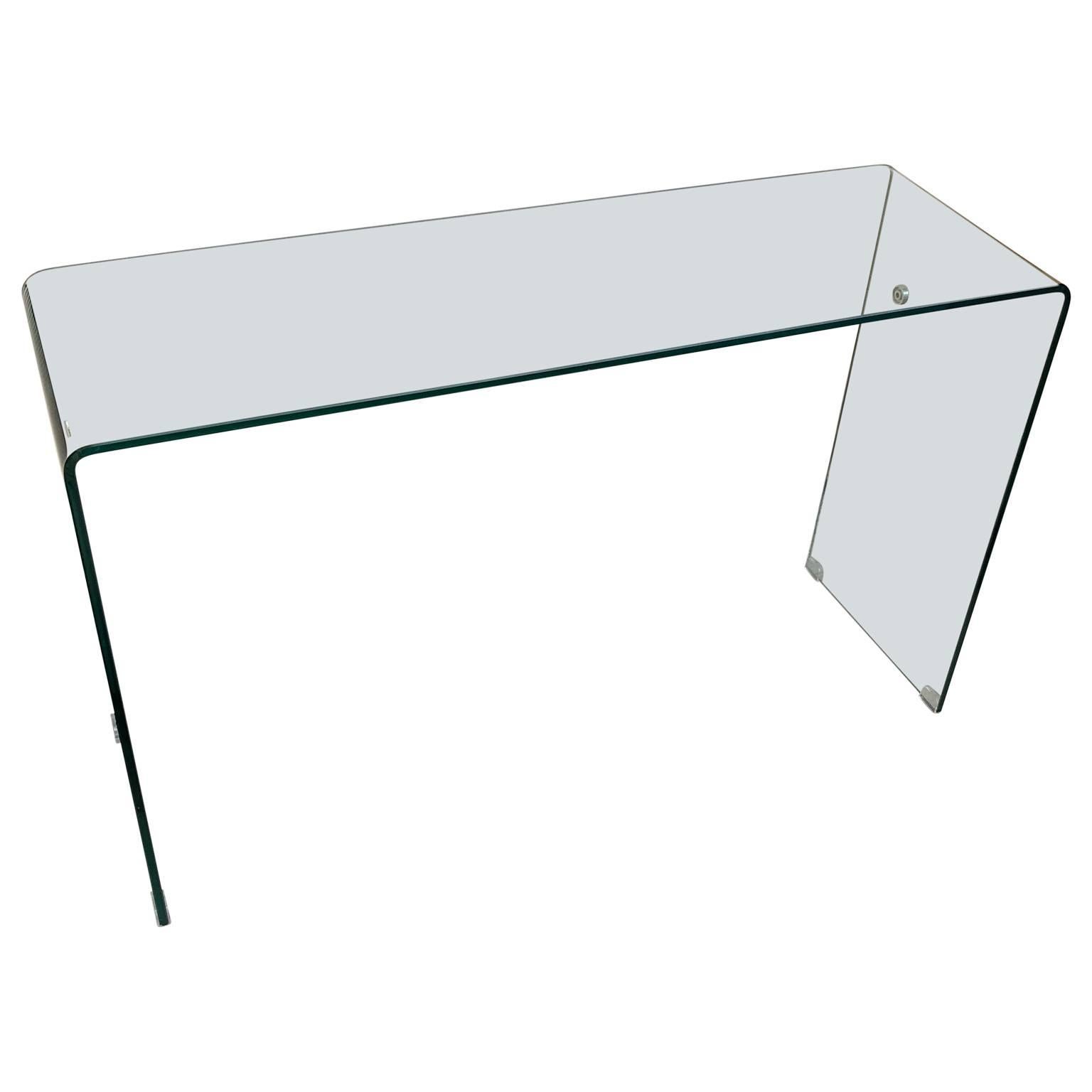 Tempered Classic Modern Glass Console or Desk