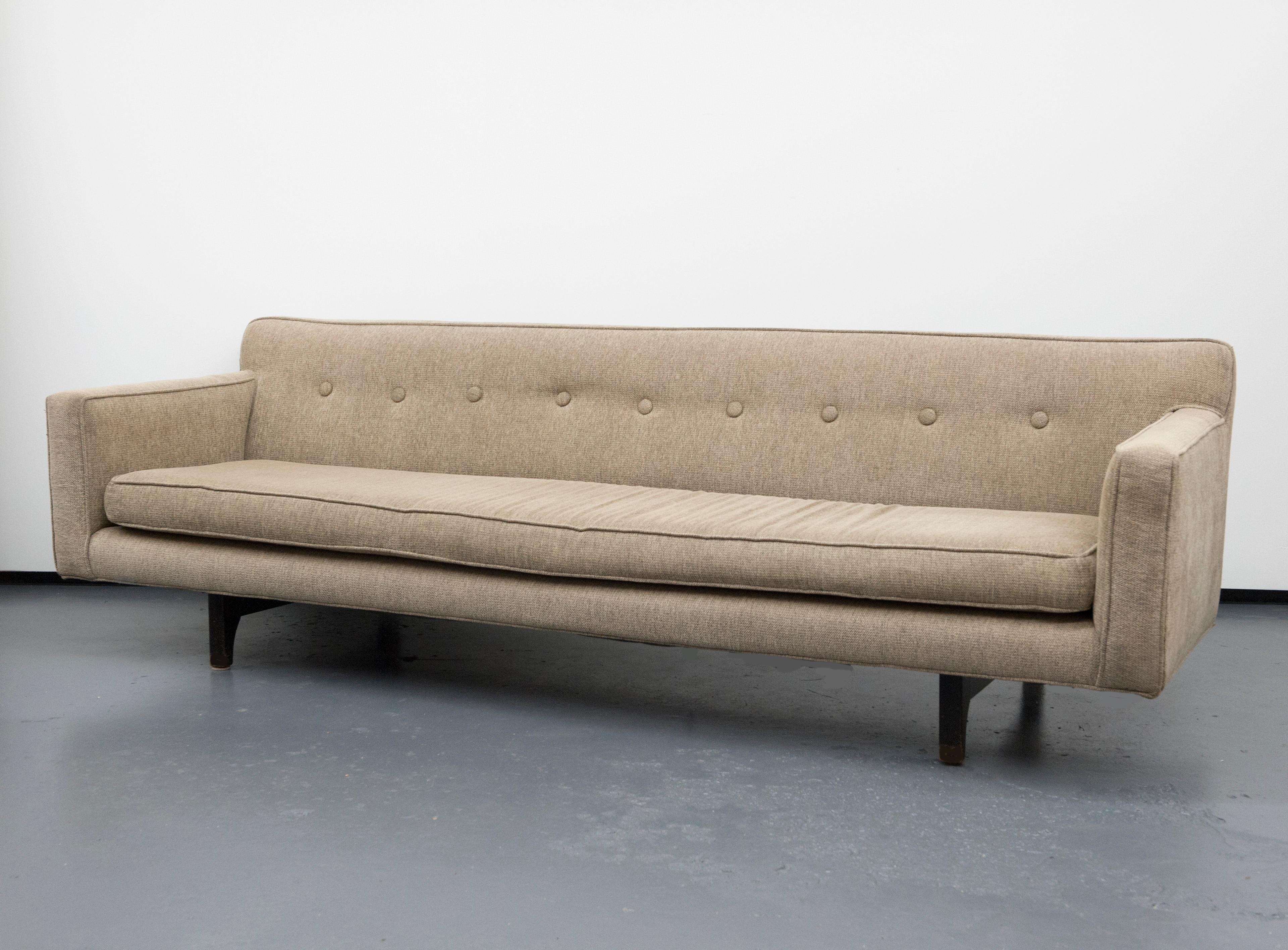 American Classic Modern Long Dunbar Sofa with Brackets by Edward Wormley